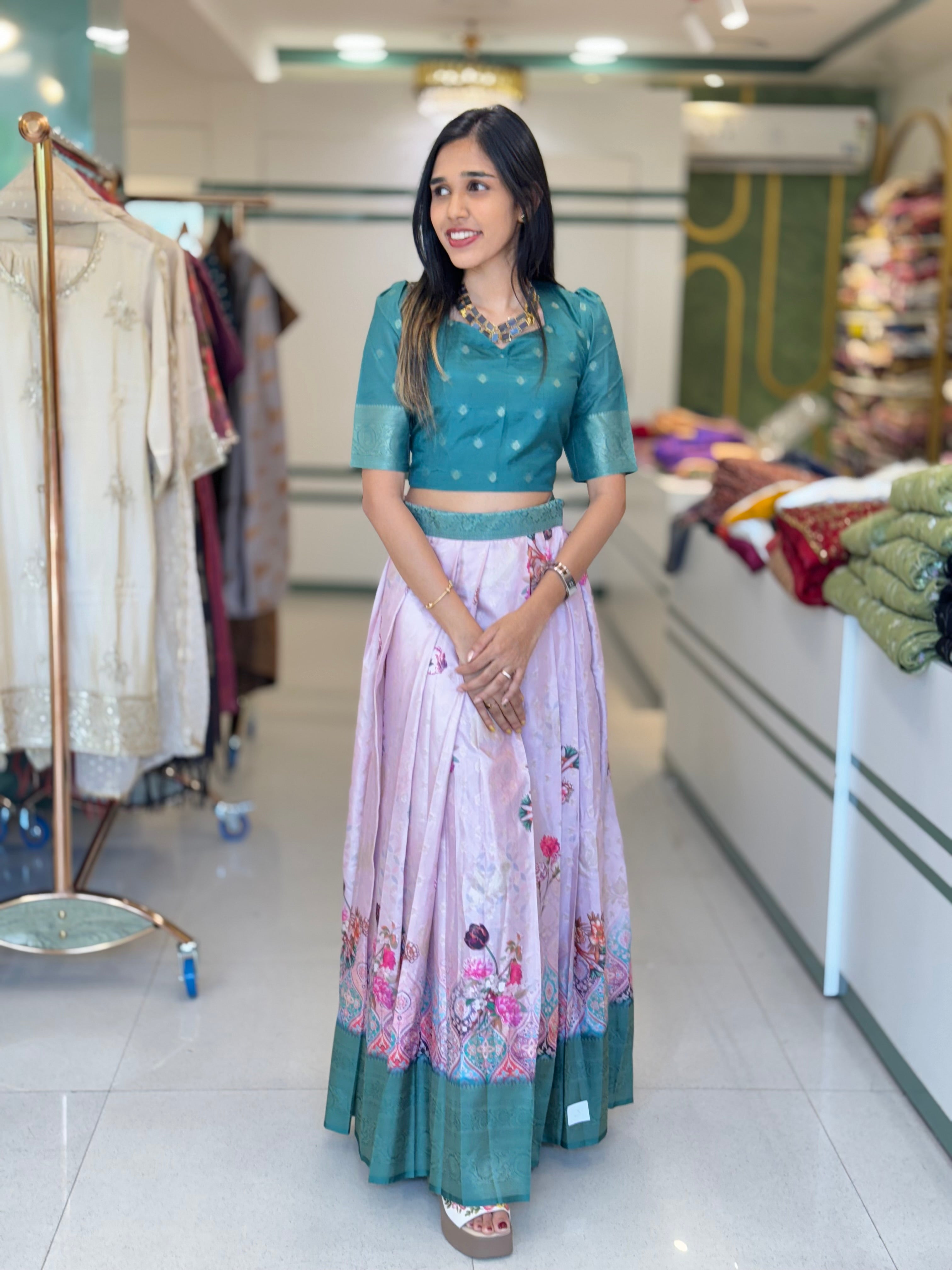 SOFT SILK SKIRT AND TOP
