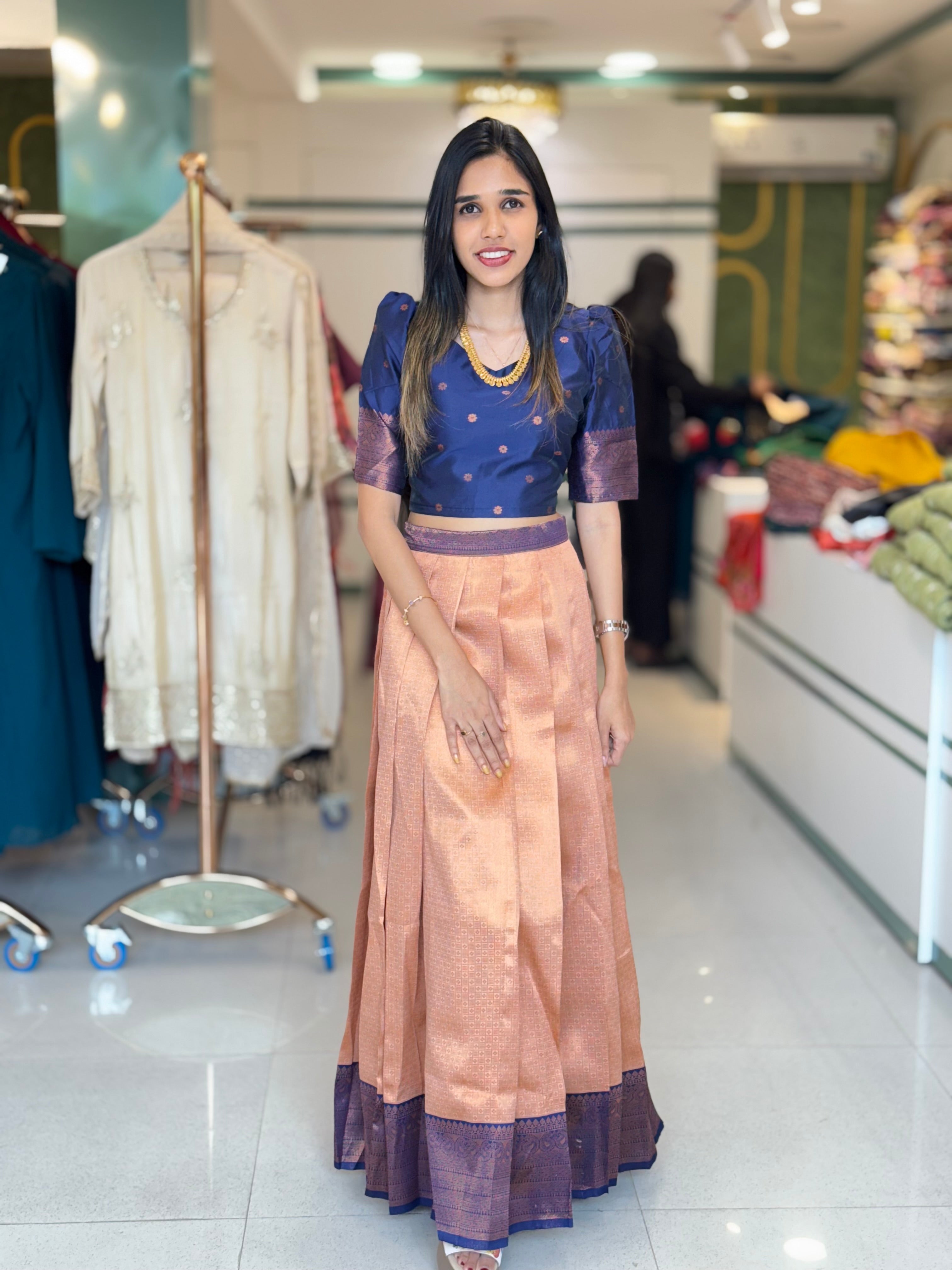 SEMI SILK SKIRT & TOP