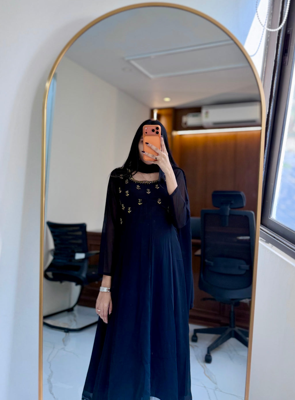 Kriya Alia cut panel Kurthi and dupatta
