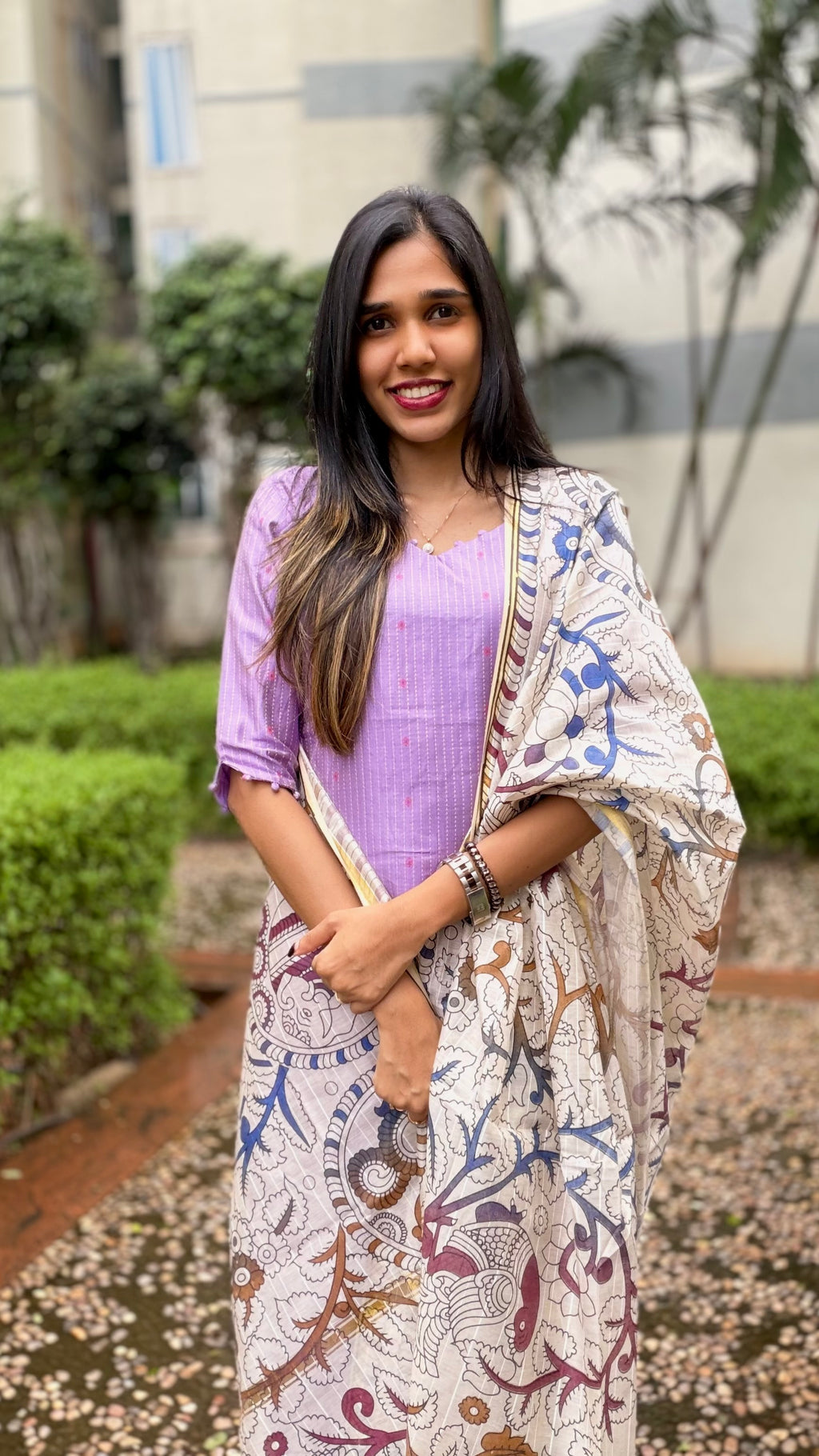 Lilly lavender Kurthi set (with lining )