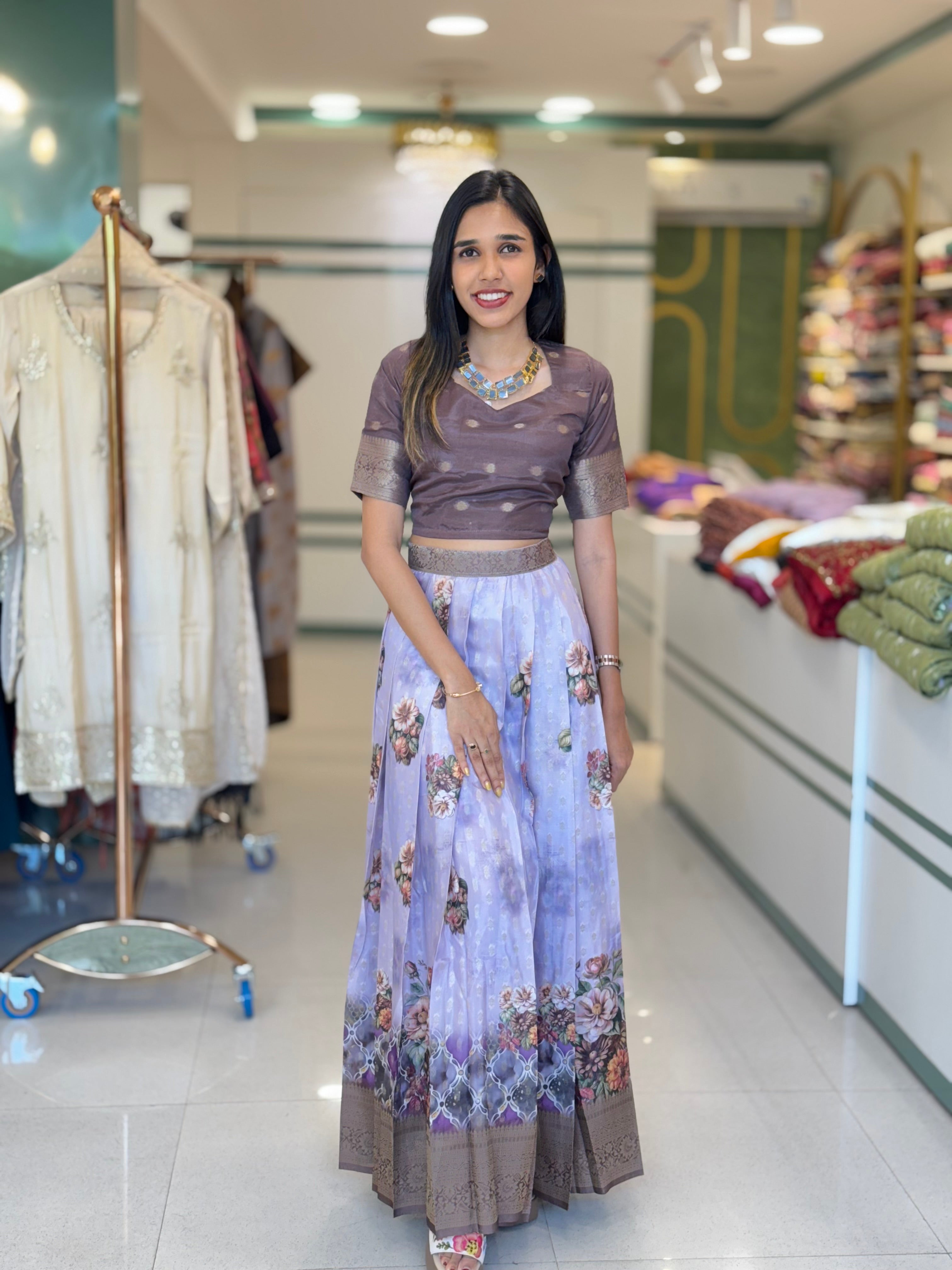 SOFT SILK SKIRT AND TOP