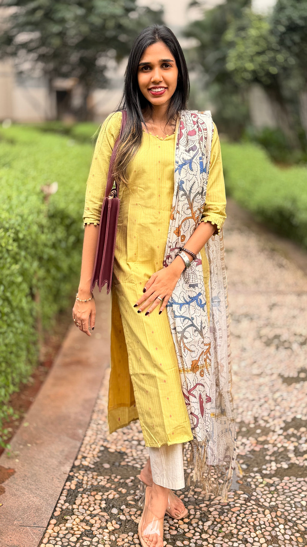 Lilly pastel green Kurthi set (with lining )