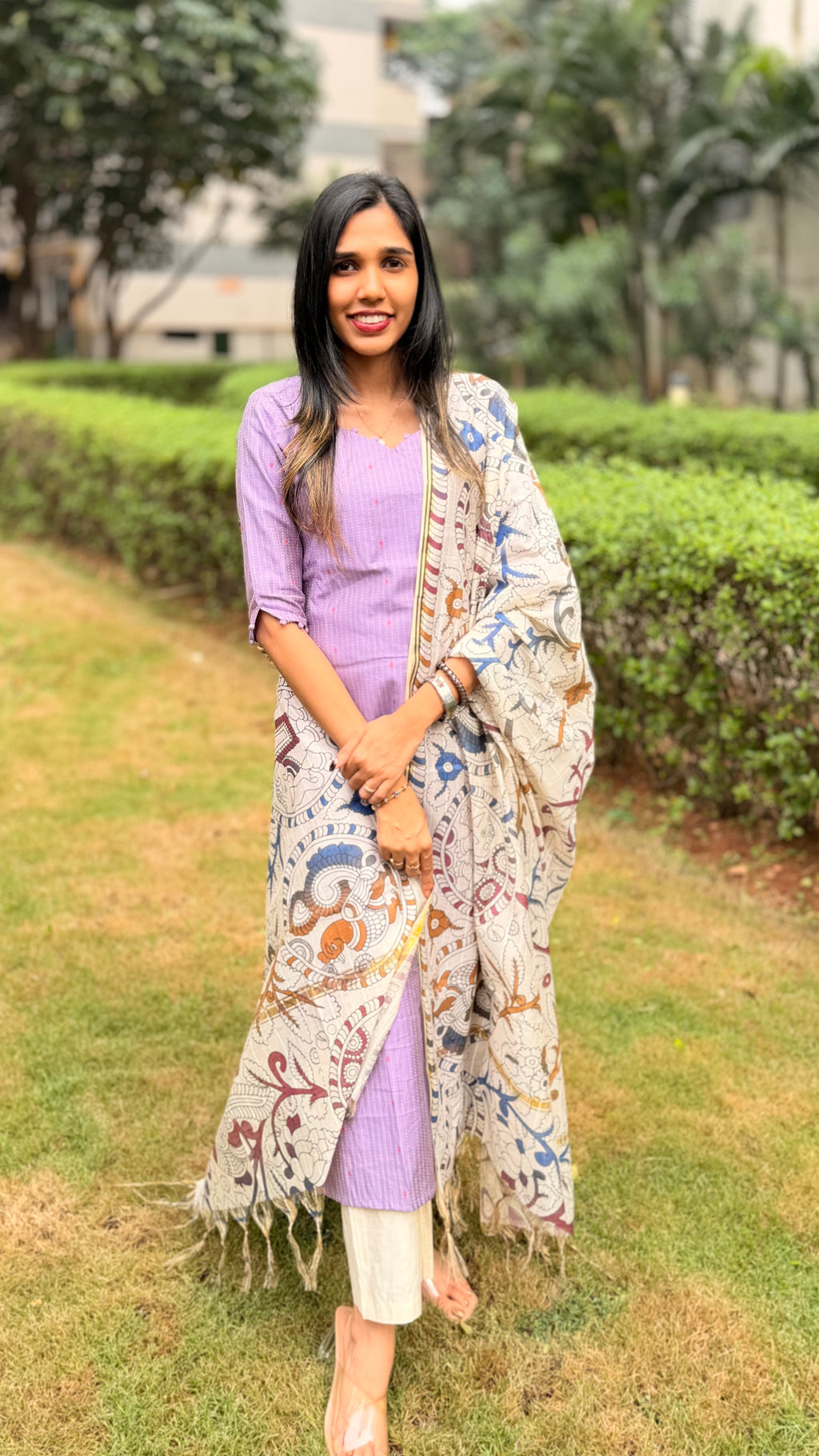 Lilly lavender Kurthi set (with lining )
