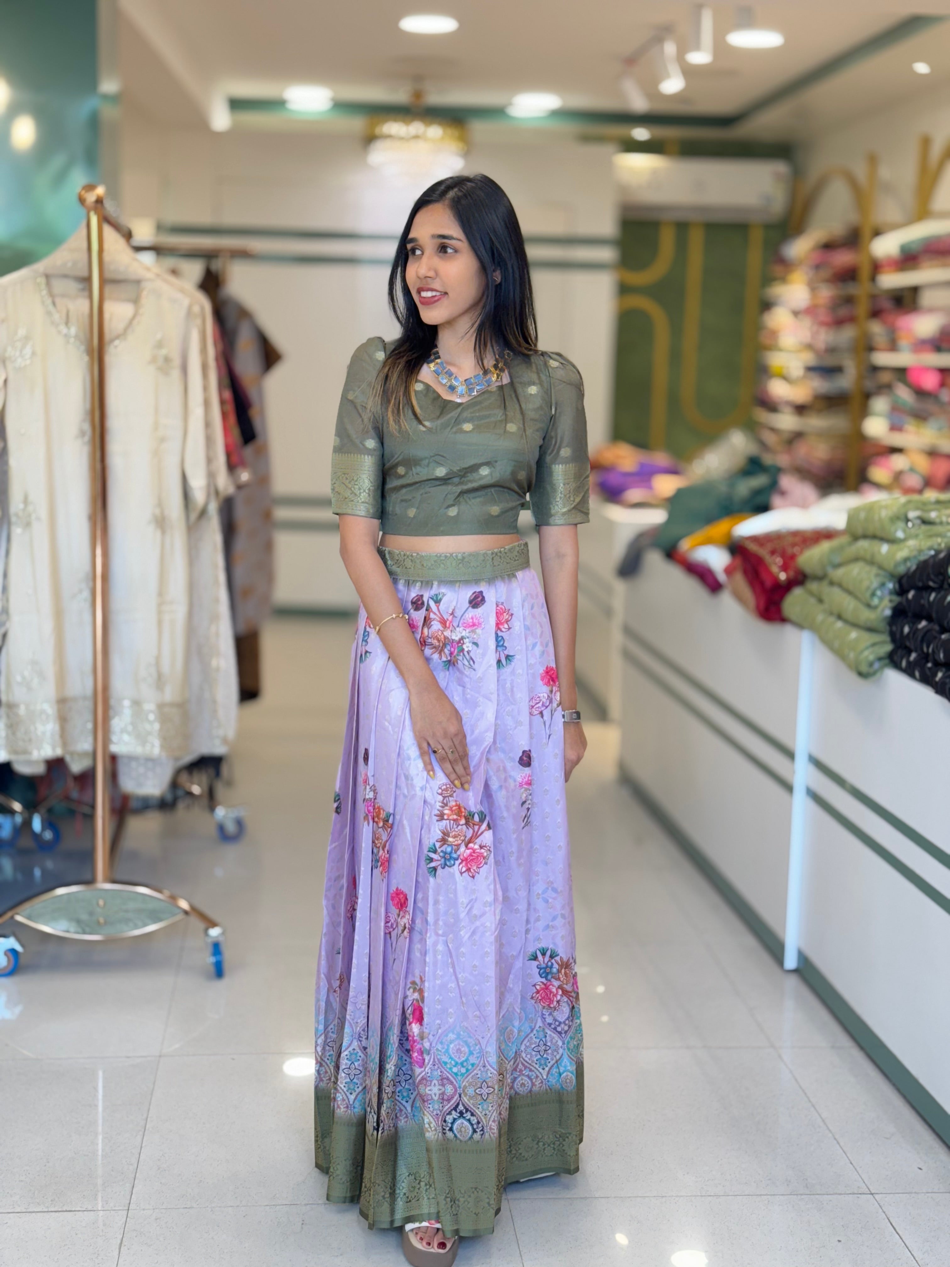 SOFT SILK SKIRT AND TOP