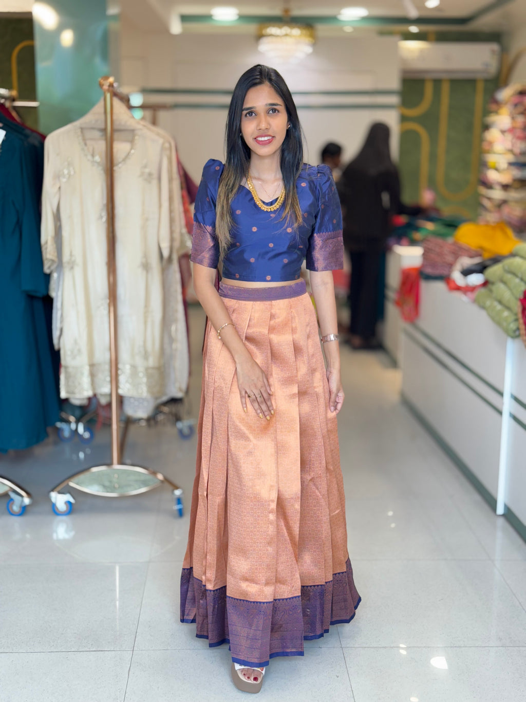 SEMI SILK SKIRT & TOP