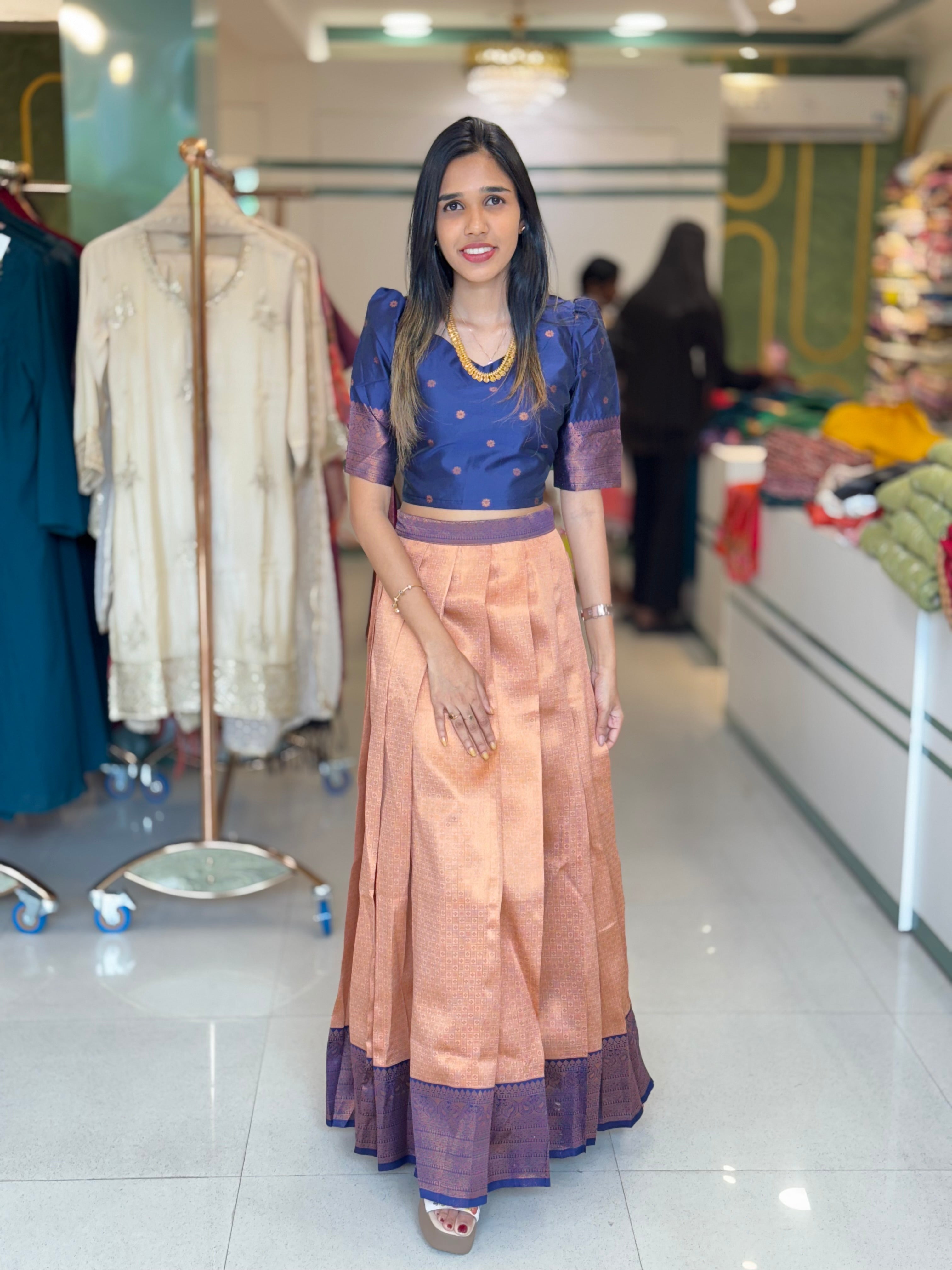 SEMI SILK SKIRT & TOP