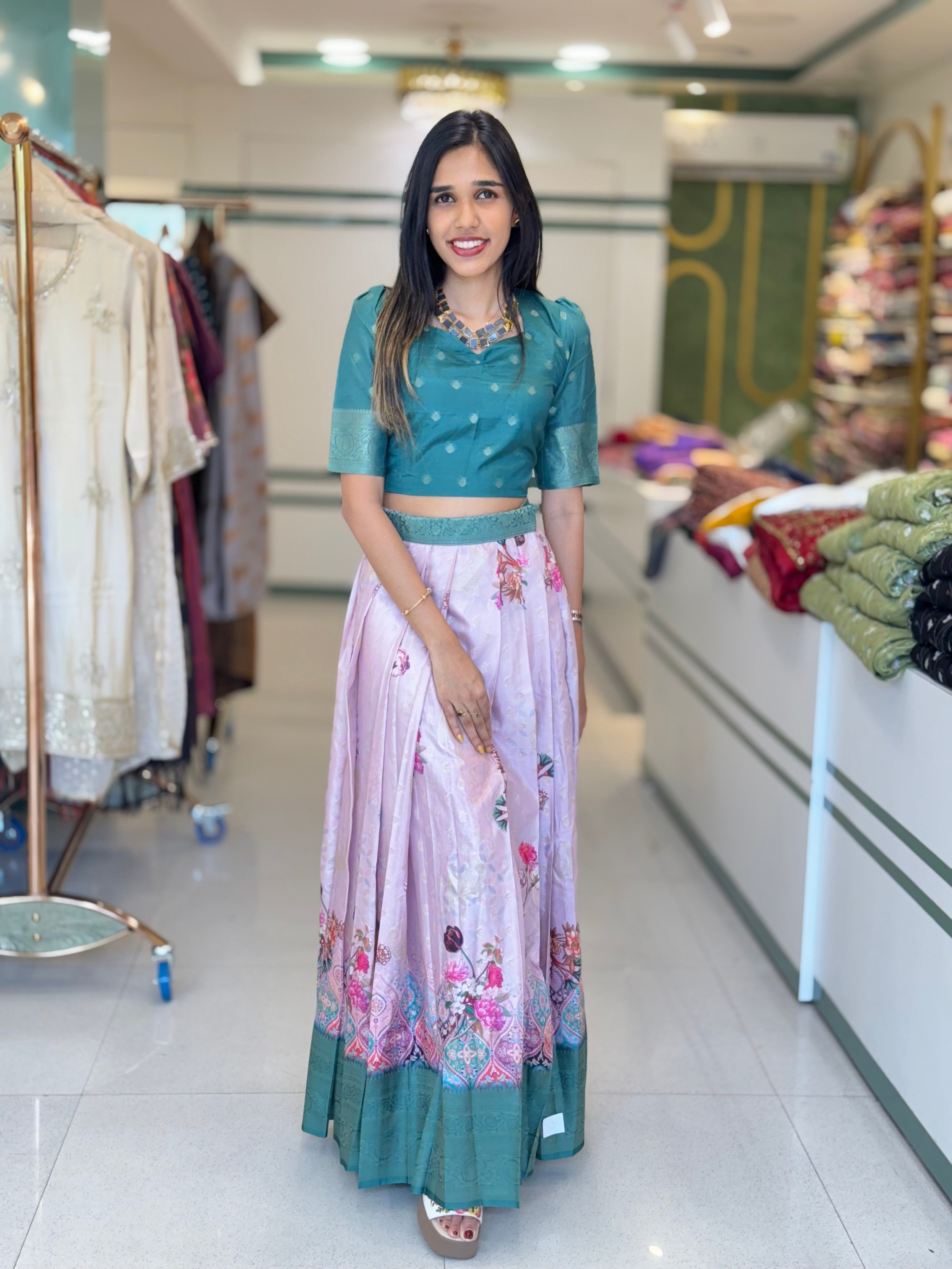 SOFT SILK SKIRT AND TOP