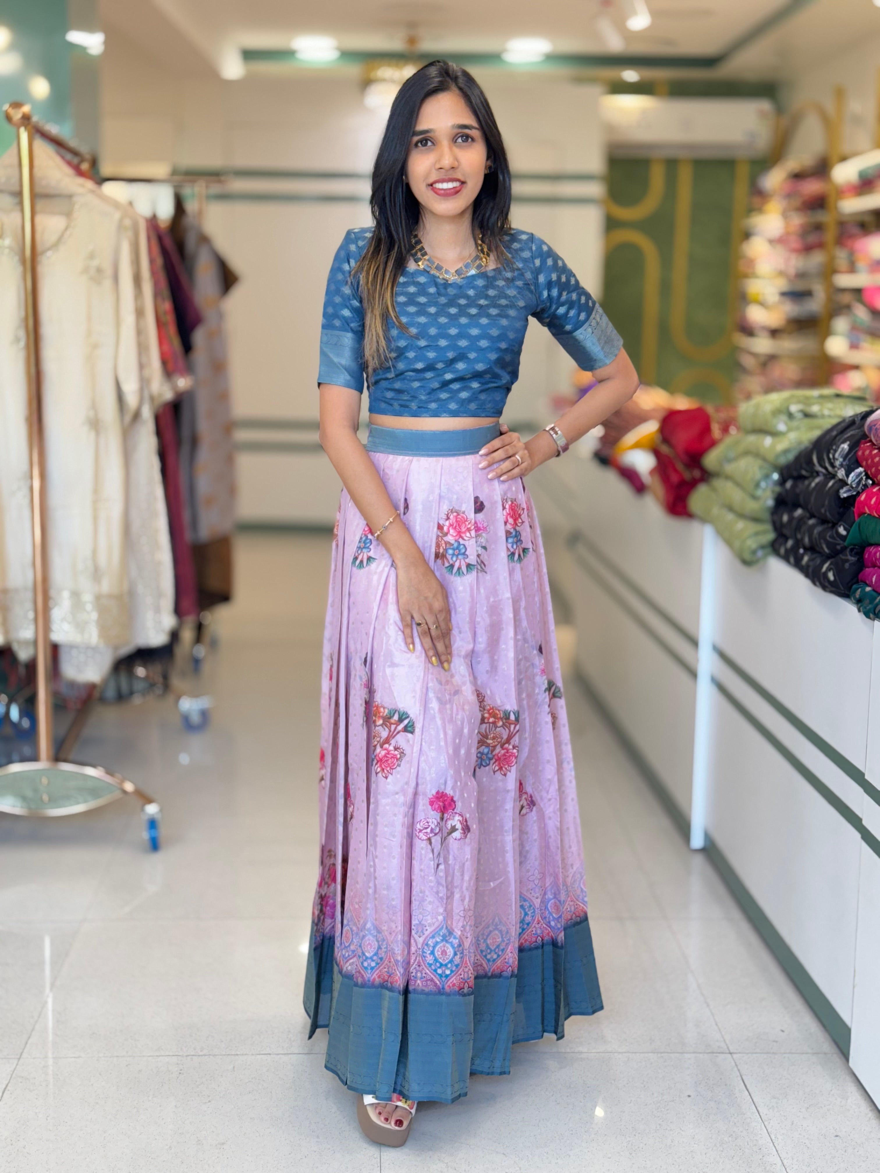 SOFT SILK SKIRT AND TOP