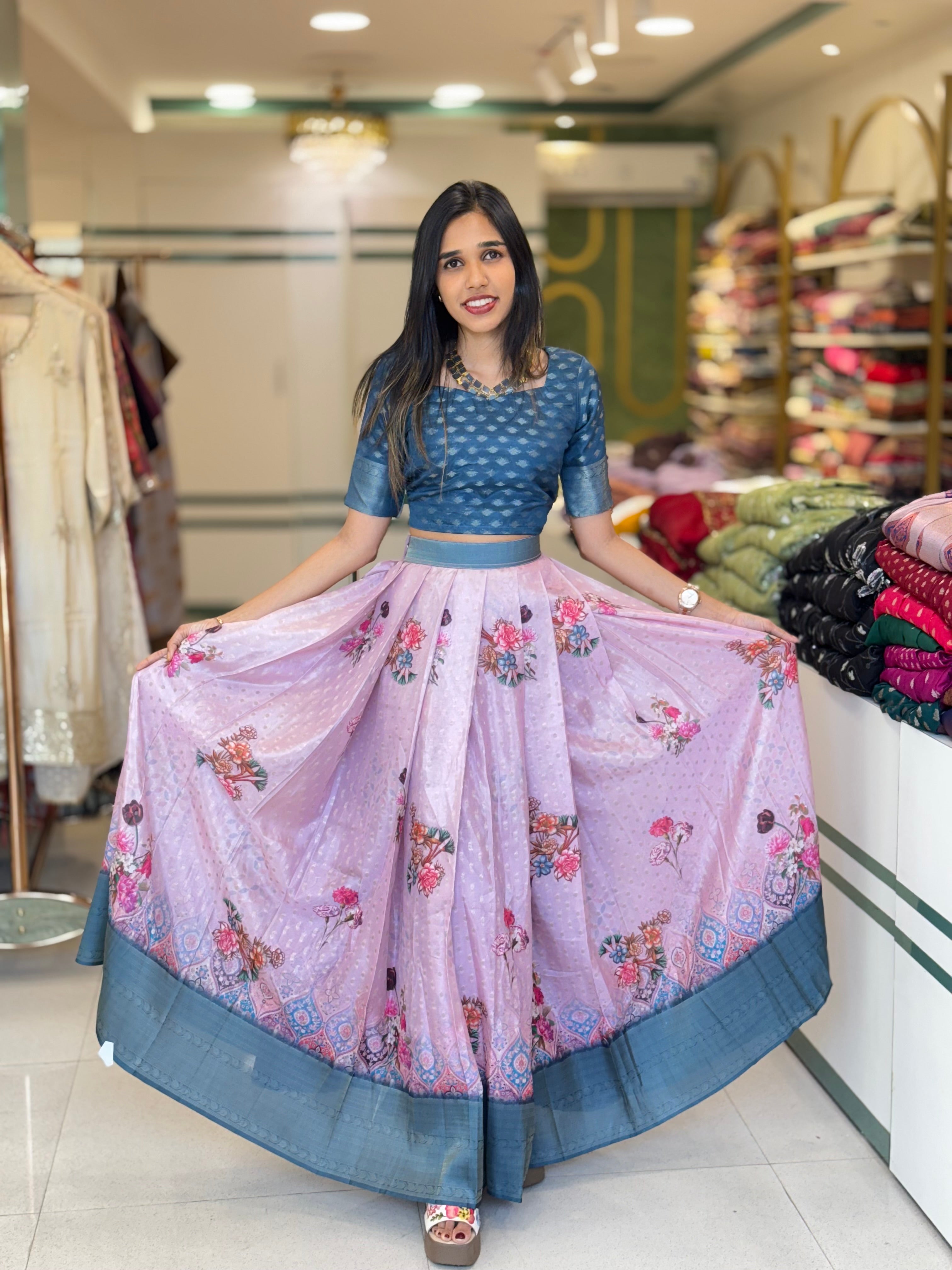 SOFT SILK SKIRT AND TOP