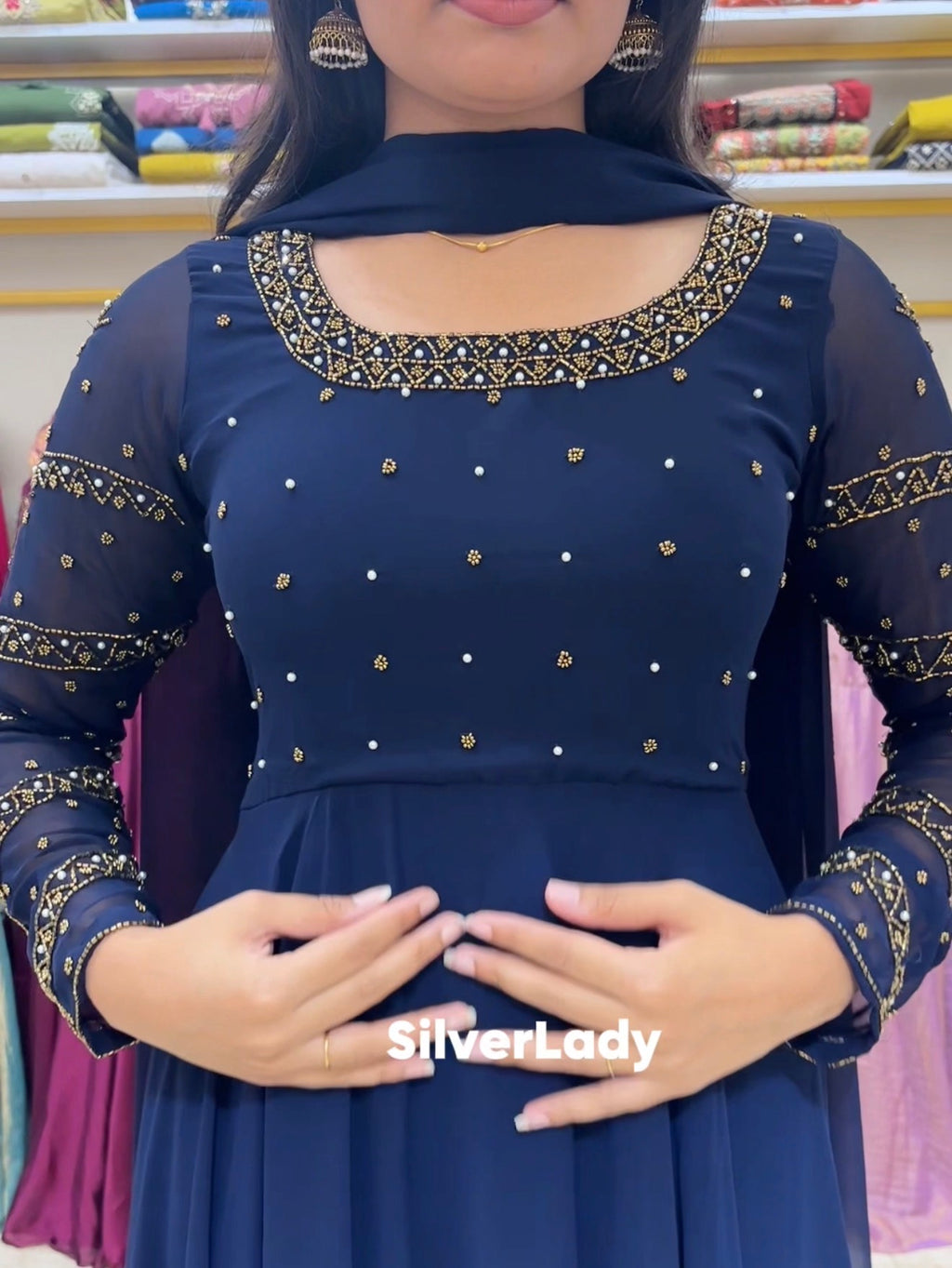 Georgette party wear Anarkali