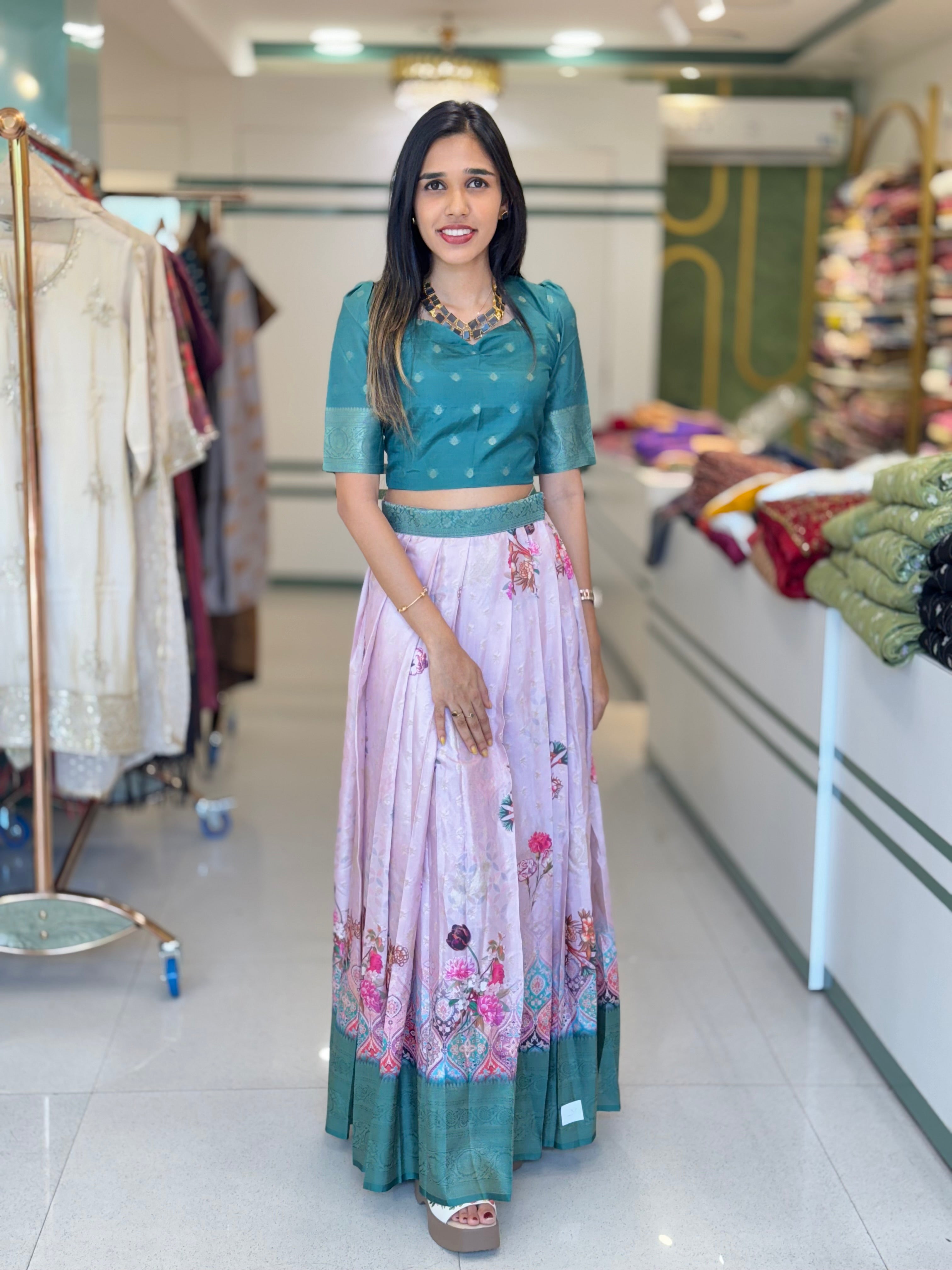 SOFT SILK SKIRT AND TOP
