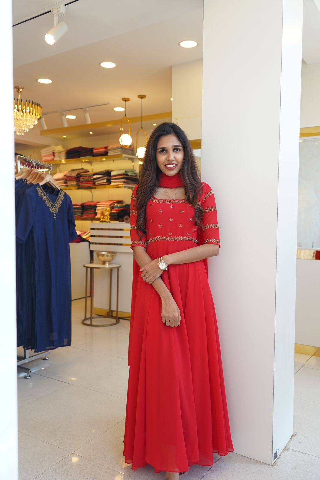 Ameya - GEORGETTE ANARKALI WITH DUPPATTA