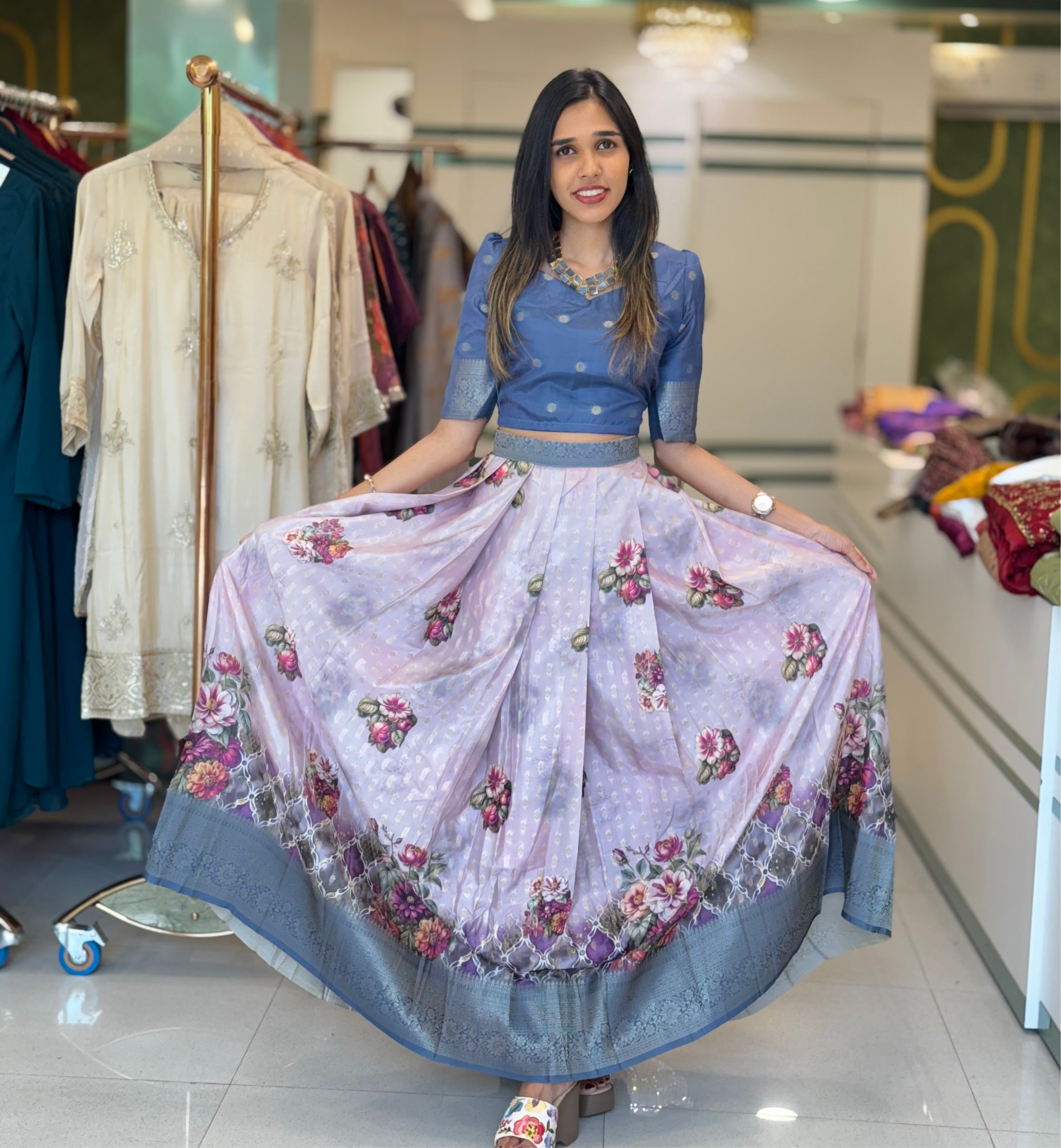 SOFT SILK SKIRT AND TOP