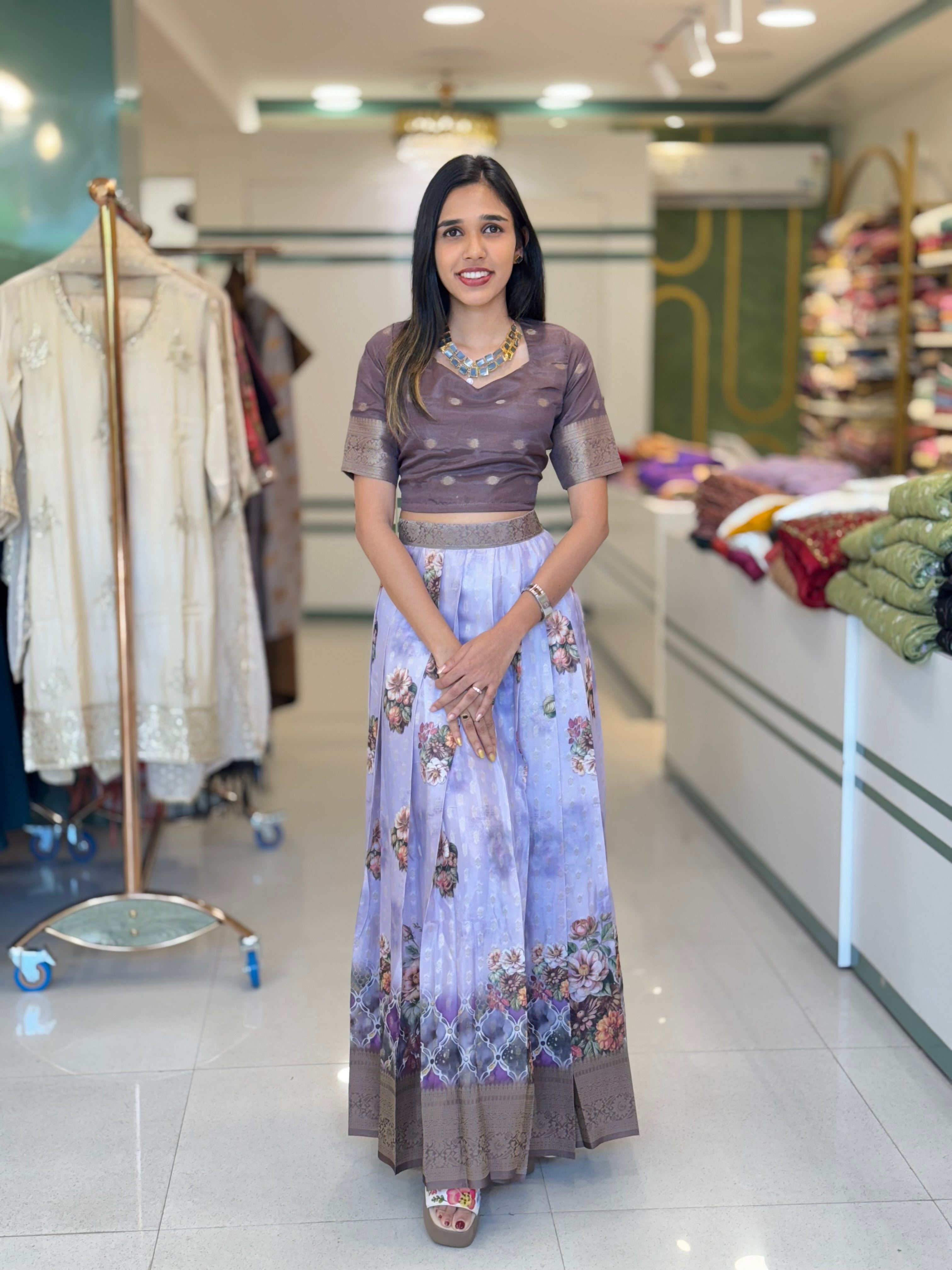 SOFT SILK SKIRT AND TOP