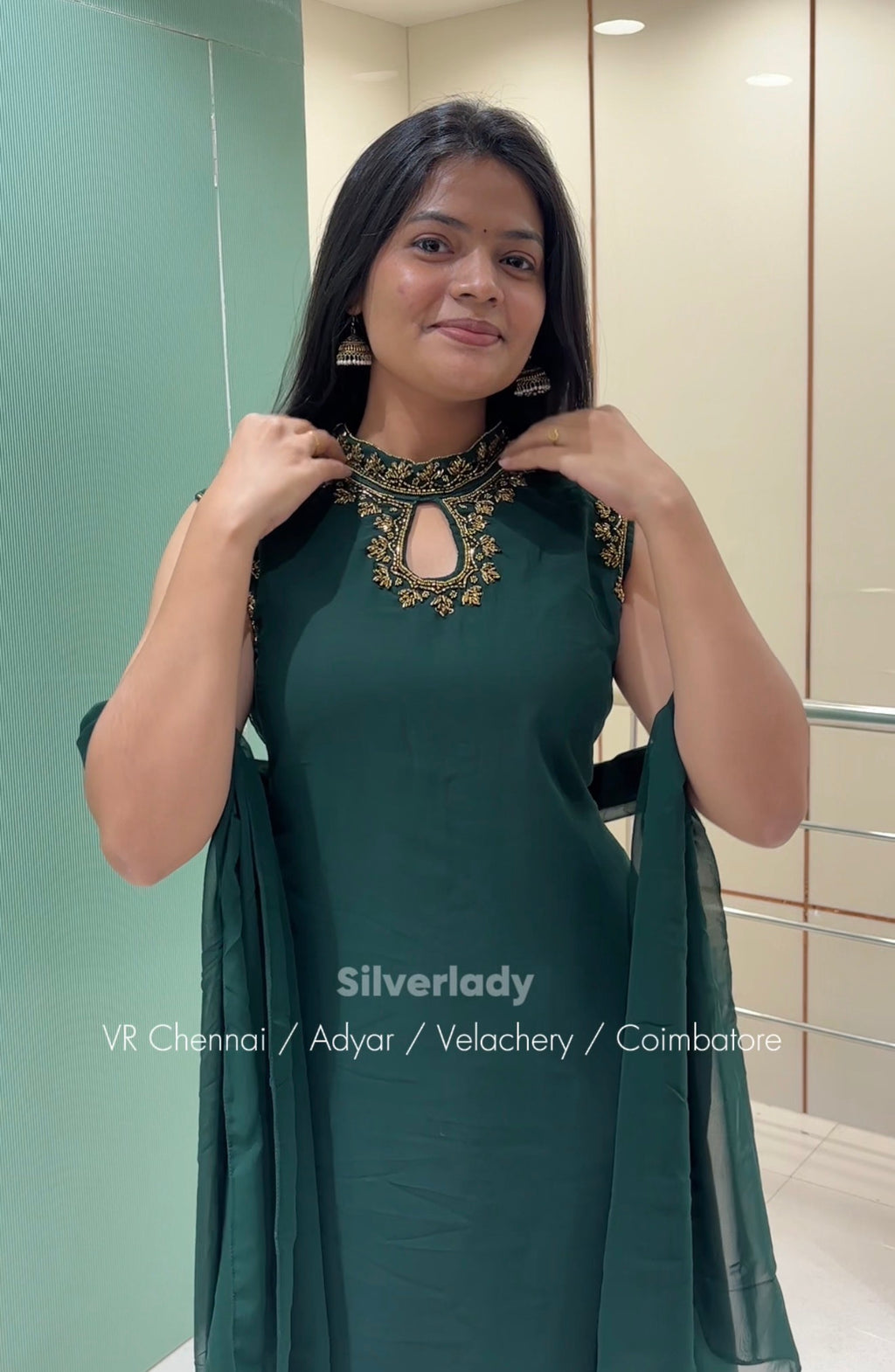 Aline Kurthi with dupatta