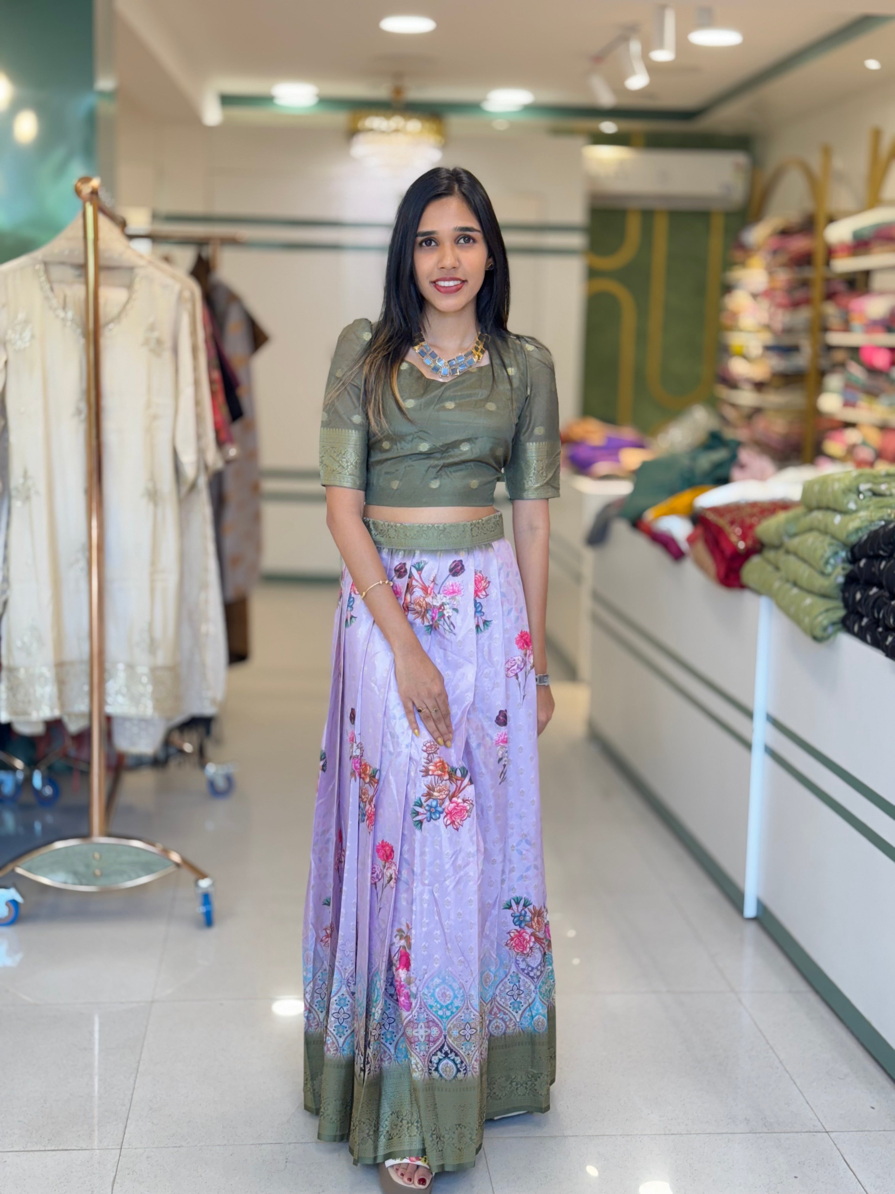 SOFT SILK SKIRT AND TOP