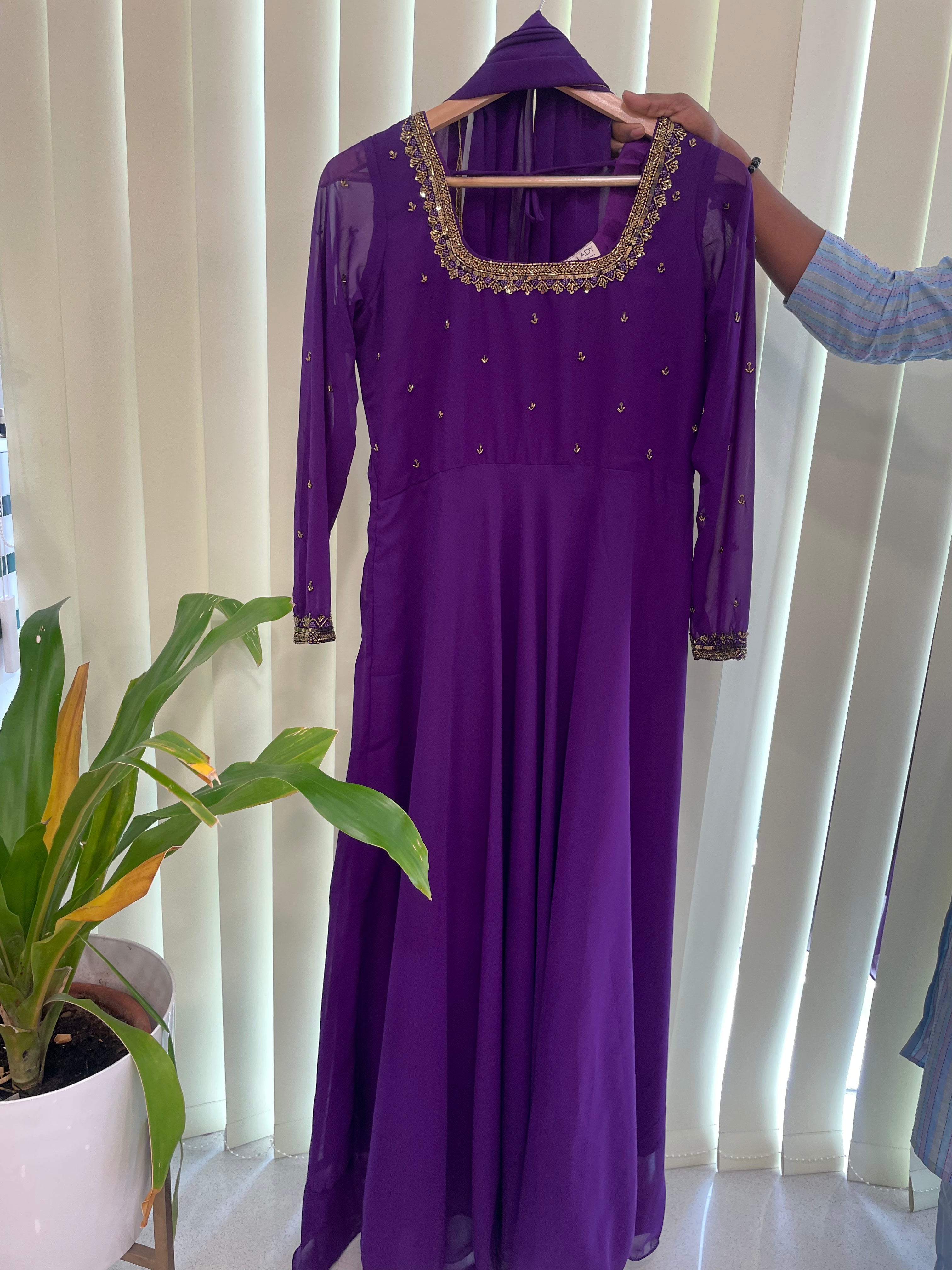 Akalya - GEORGETTE ANARKALI WITH DUPPATTA