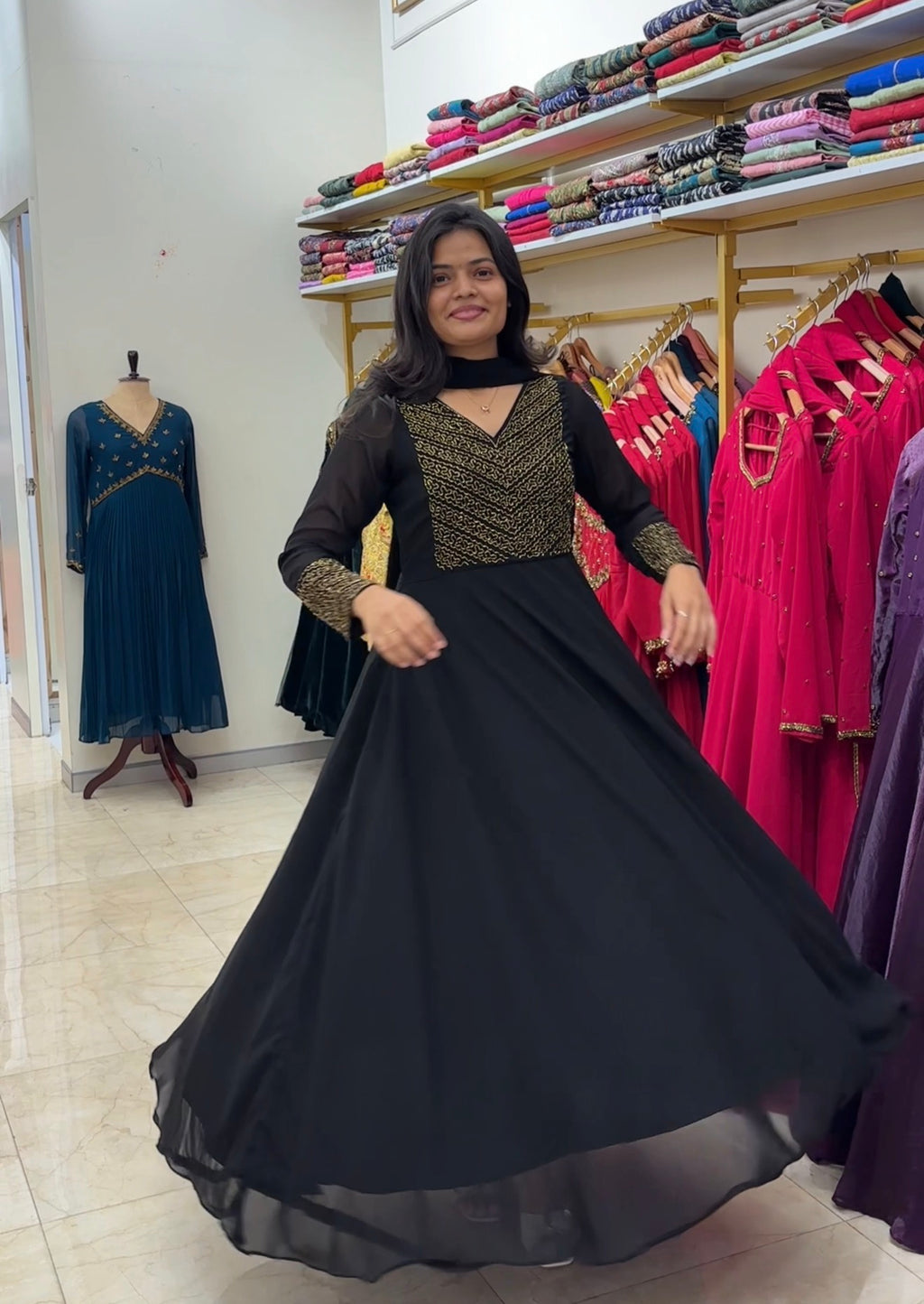 ISHIYA - GEORGETTE ANARKALI WITH DUPPATTA