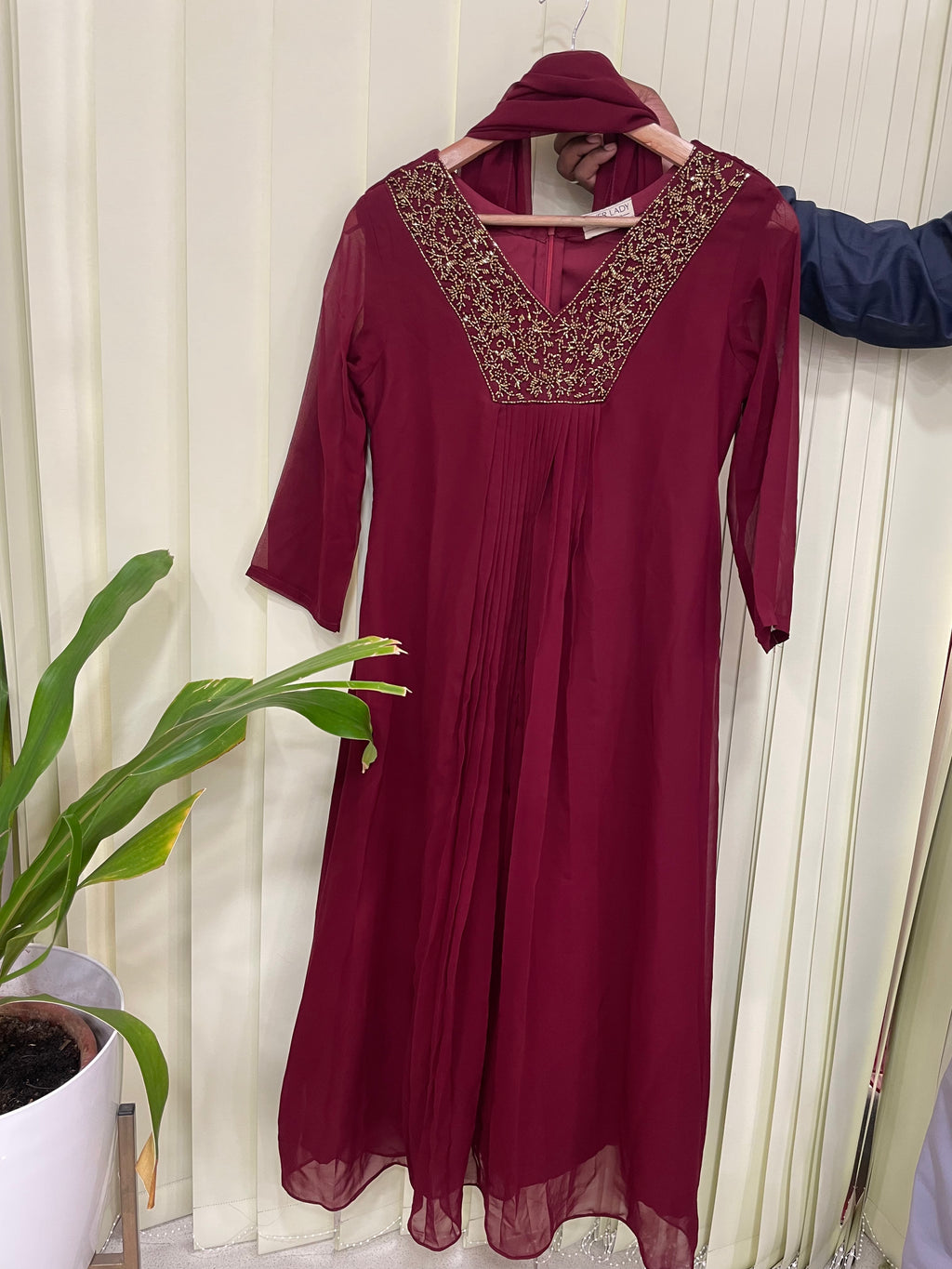 Georgette Anarkali Kurti With Dupatta