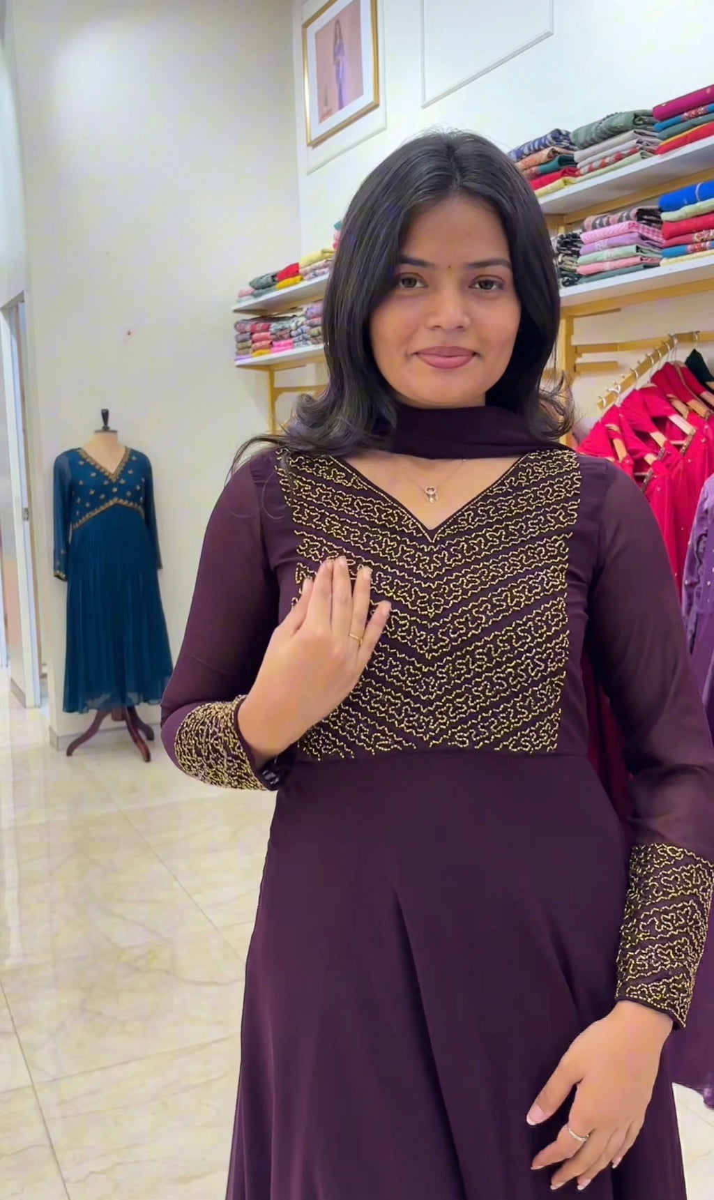 ISHIYA - GEORGETTE ANARKALI WITH DUPPATTA