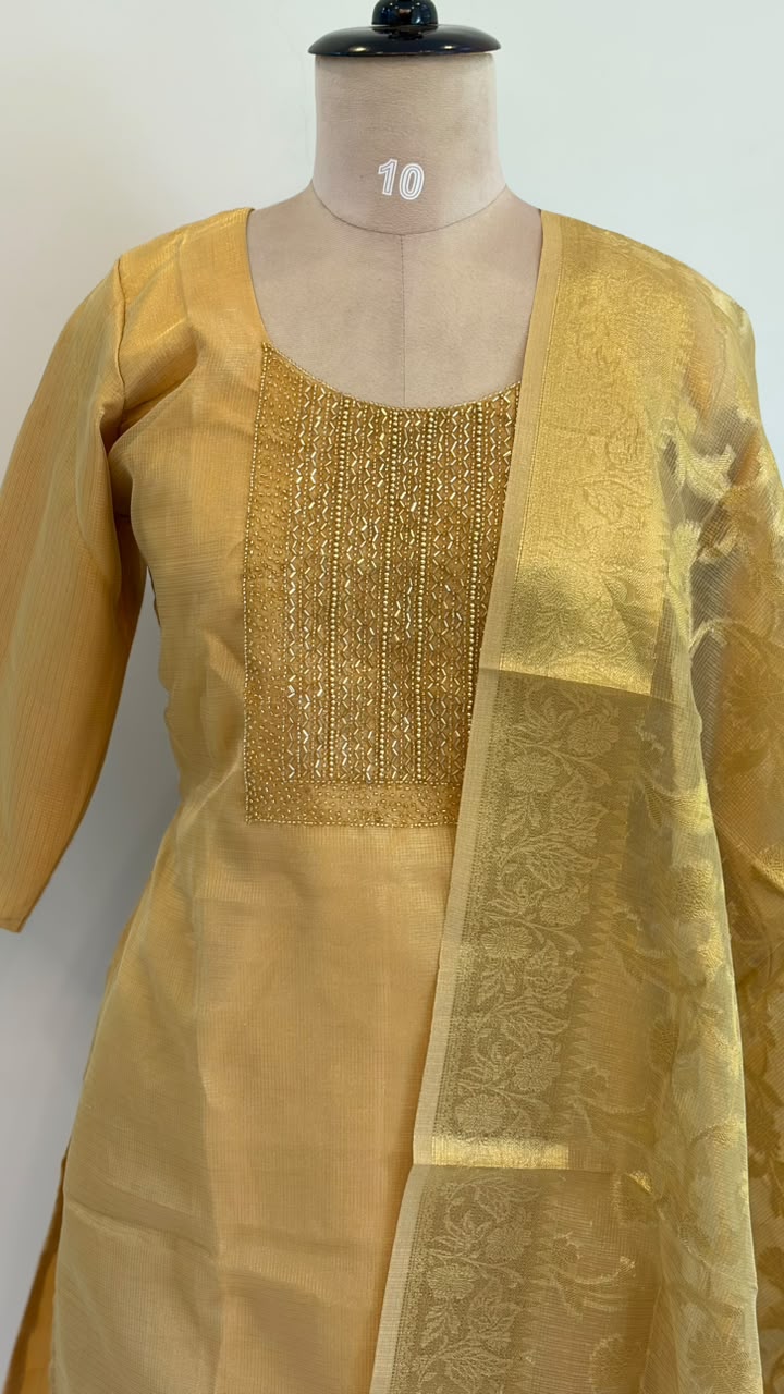 Golden Elegance Kurti Set