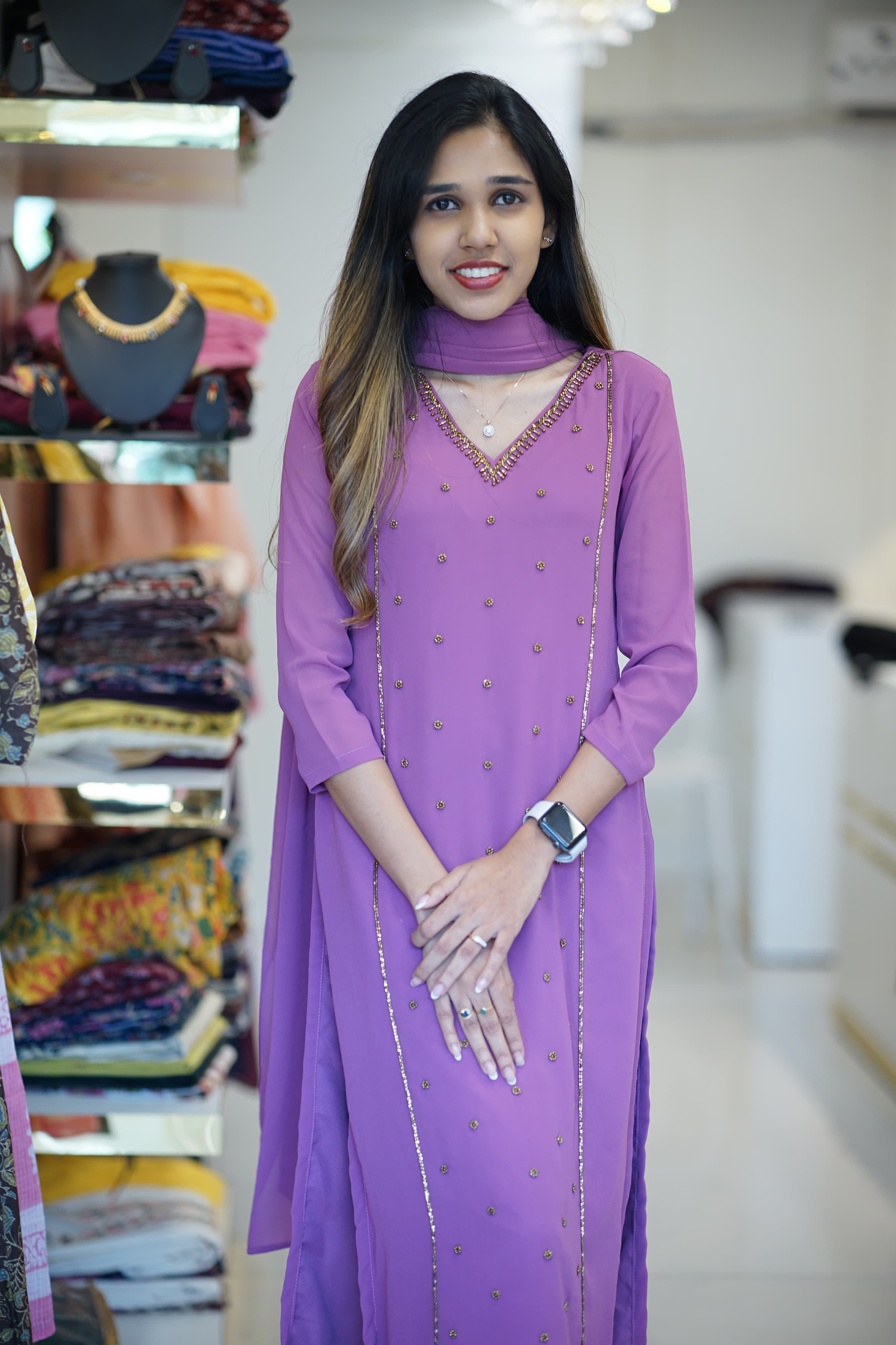 HIRA - GEORGETTE STRAIGHT CUT KURTI WITH PANT & DUPPATTA
