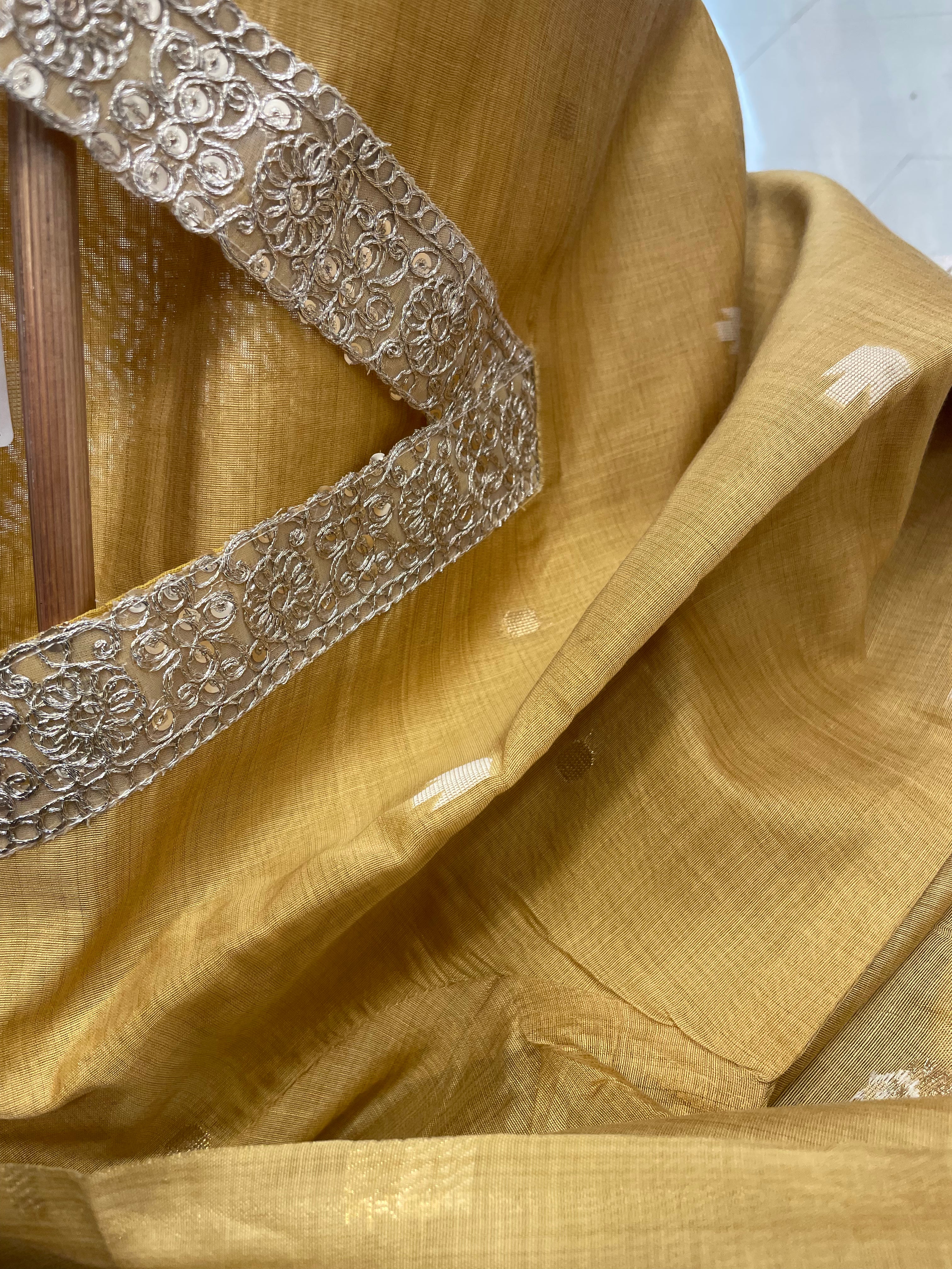 Silk Cotton Top Bottom Dupatta Set - SLSKD01