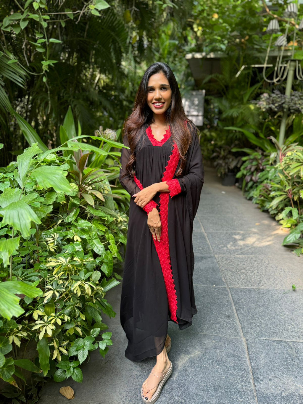 IYRA - Georgette Anarkali Kurti With Dupatta