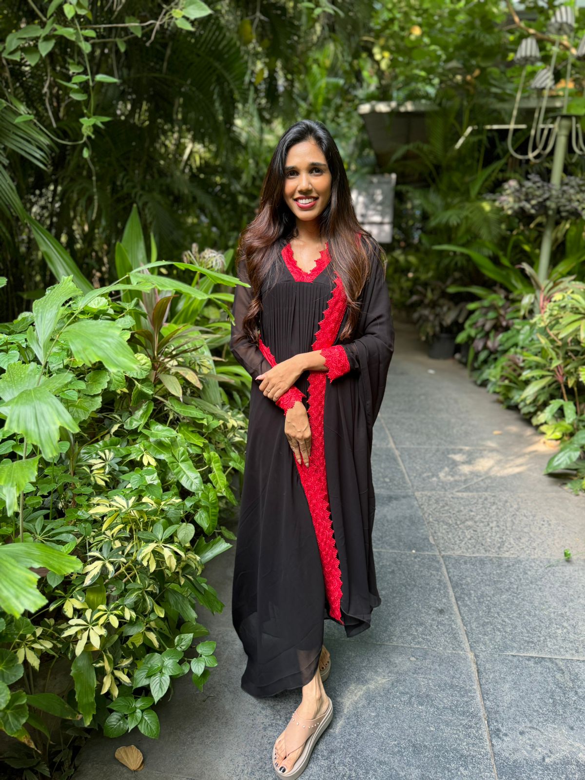 IYRA - Georgette Anarkali Kurti With Dupatta