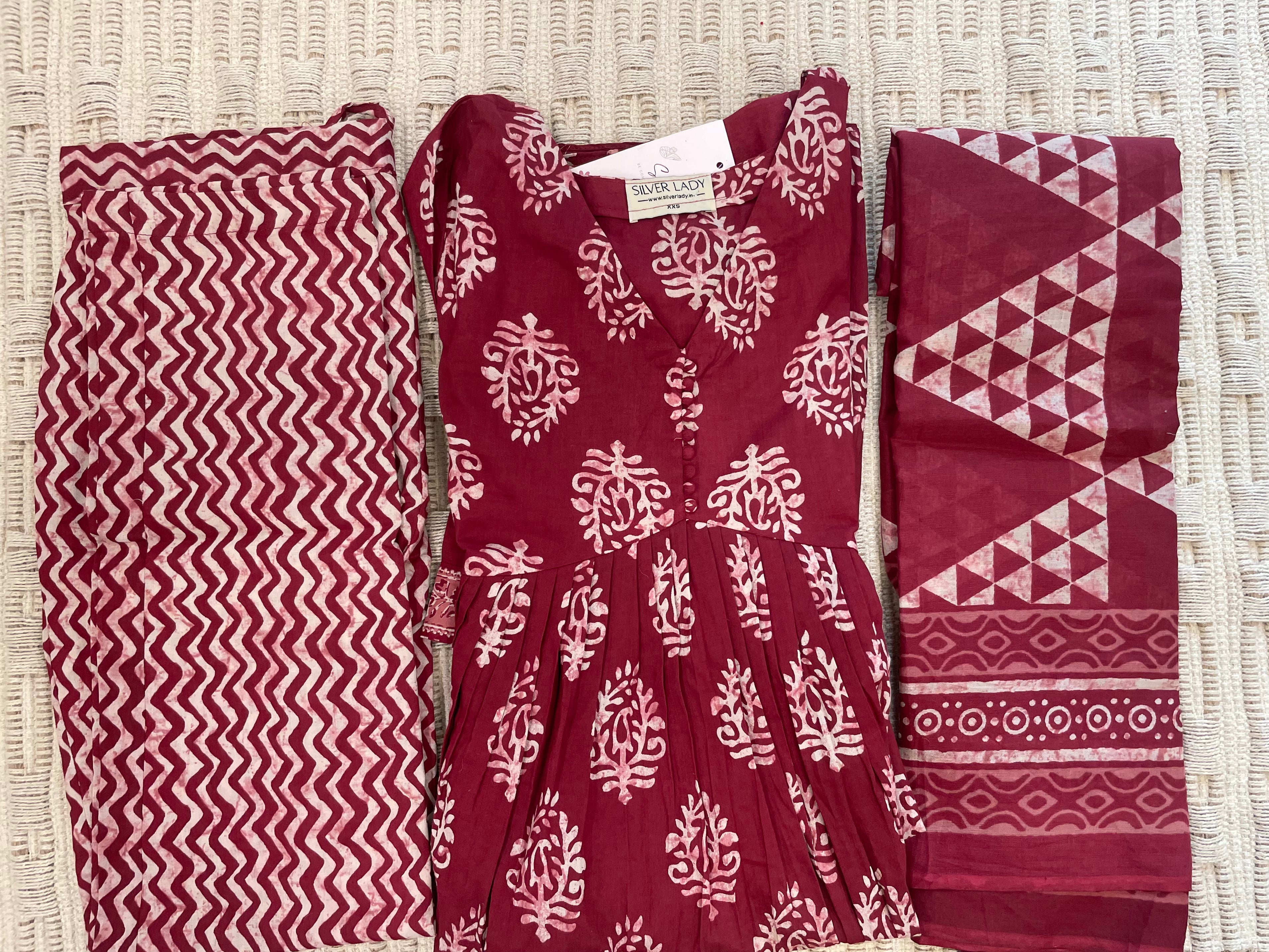 Cotton Aliya Cut Salwar Suit - SLAA01