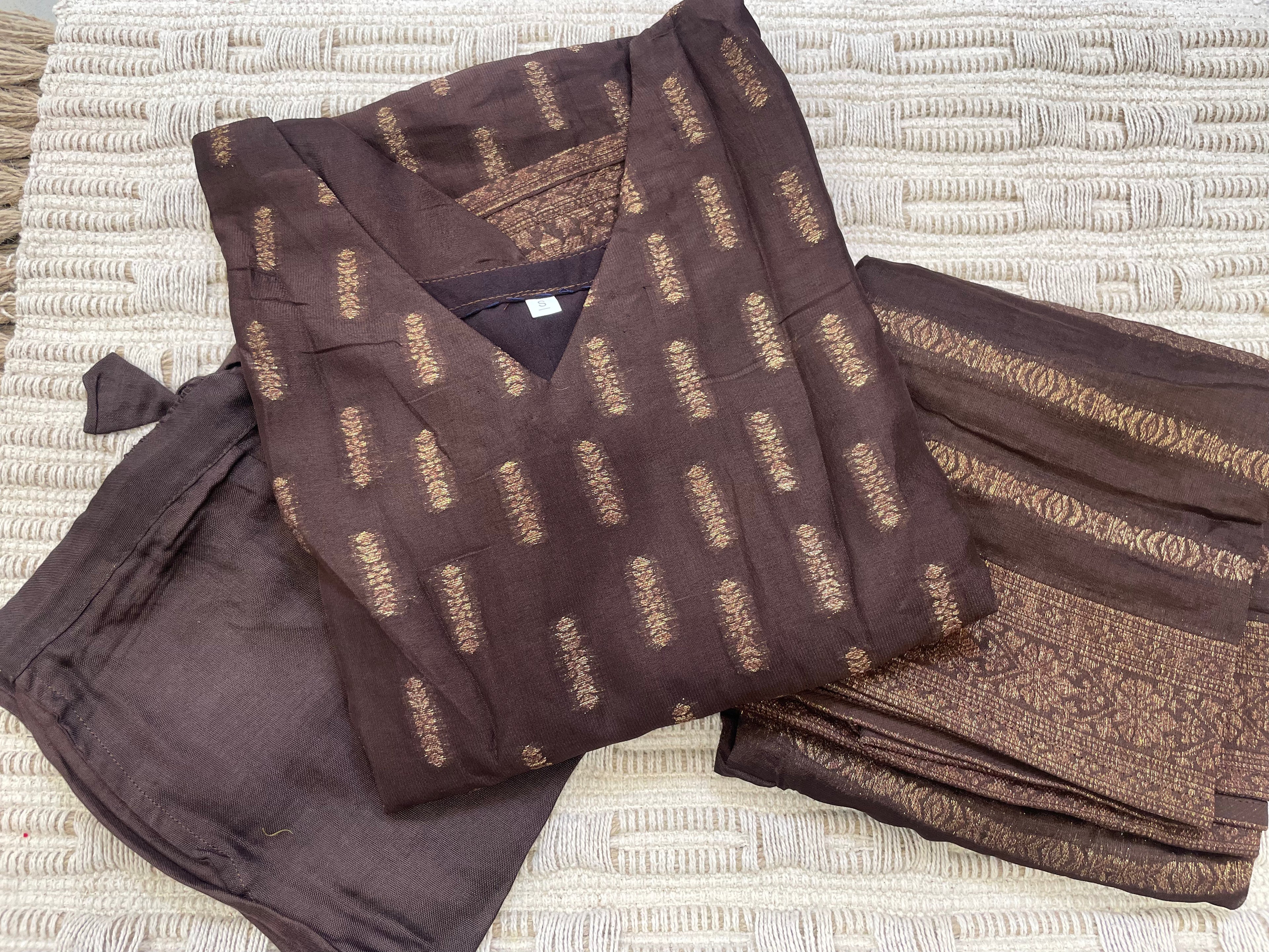 Semi Banarasi Salwar Set - SLO302