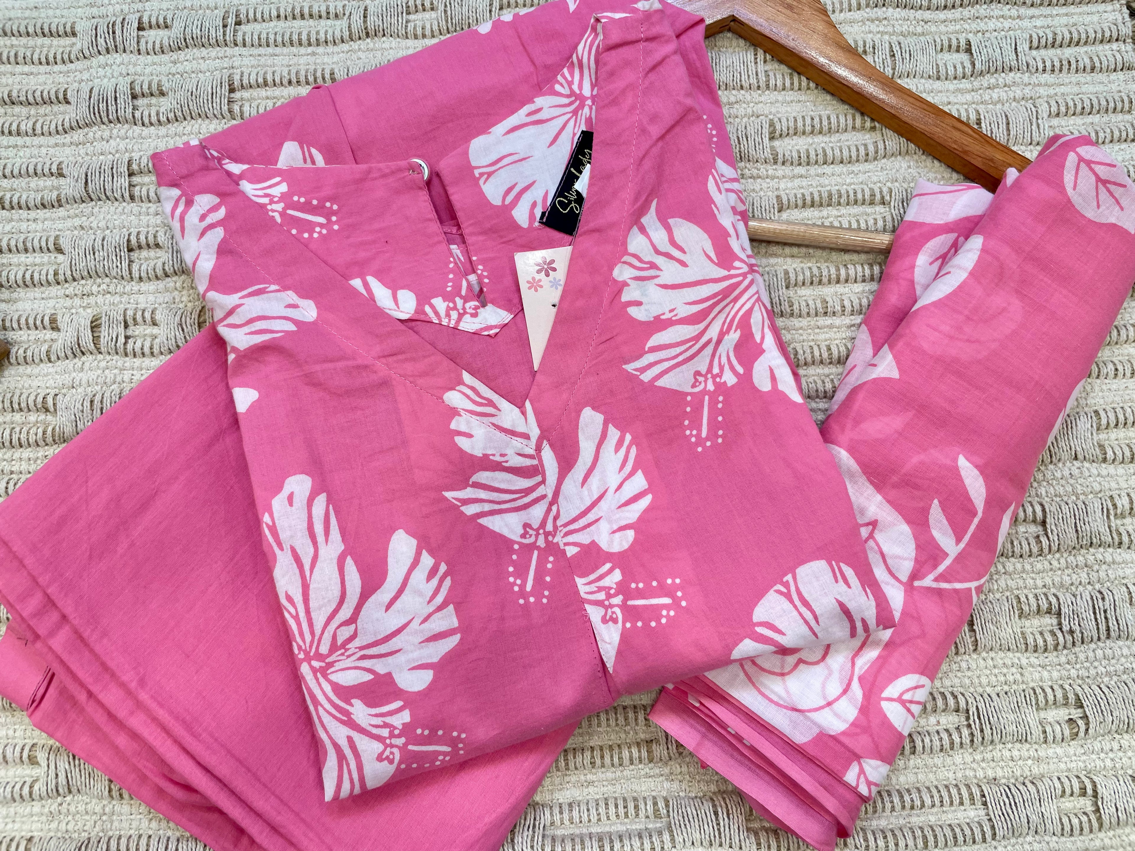 Pleated Aline Cotton Suit - SLAL01