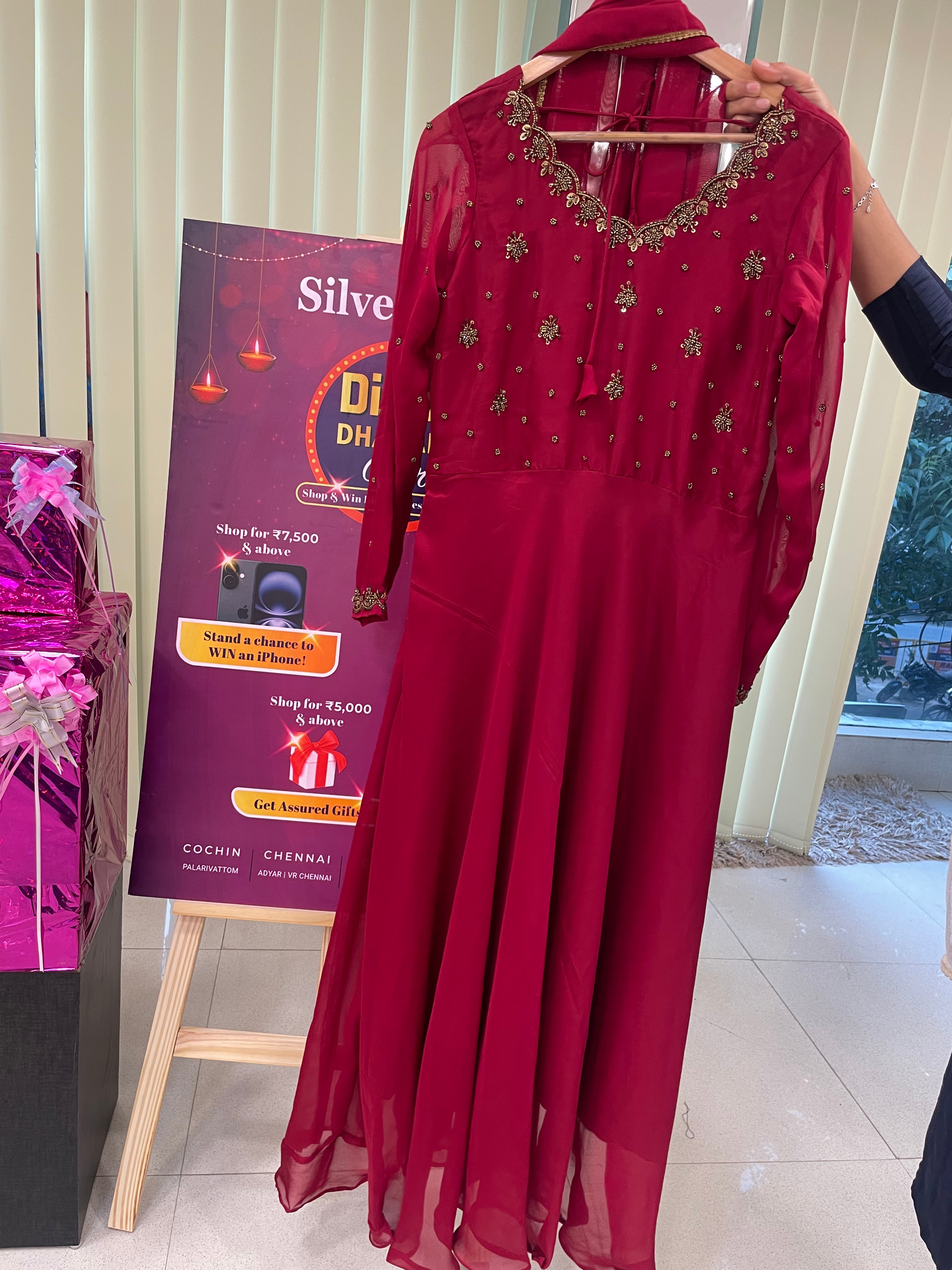 Lavanya - SILKY GEORGETTE ANARKALI WITH DUPPATTA