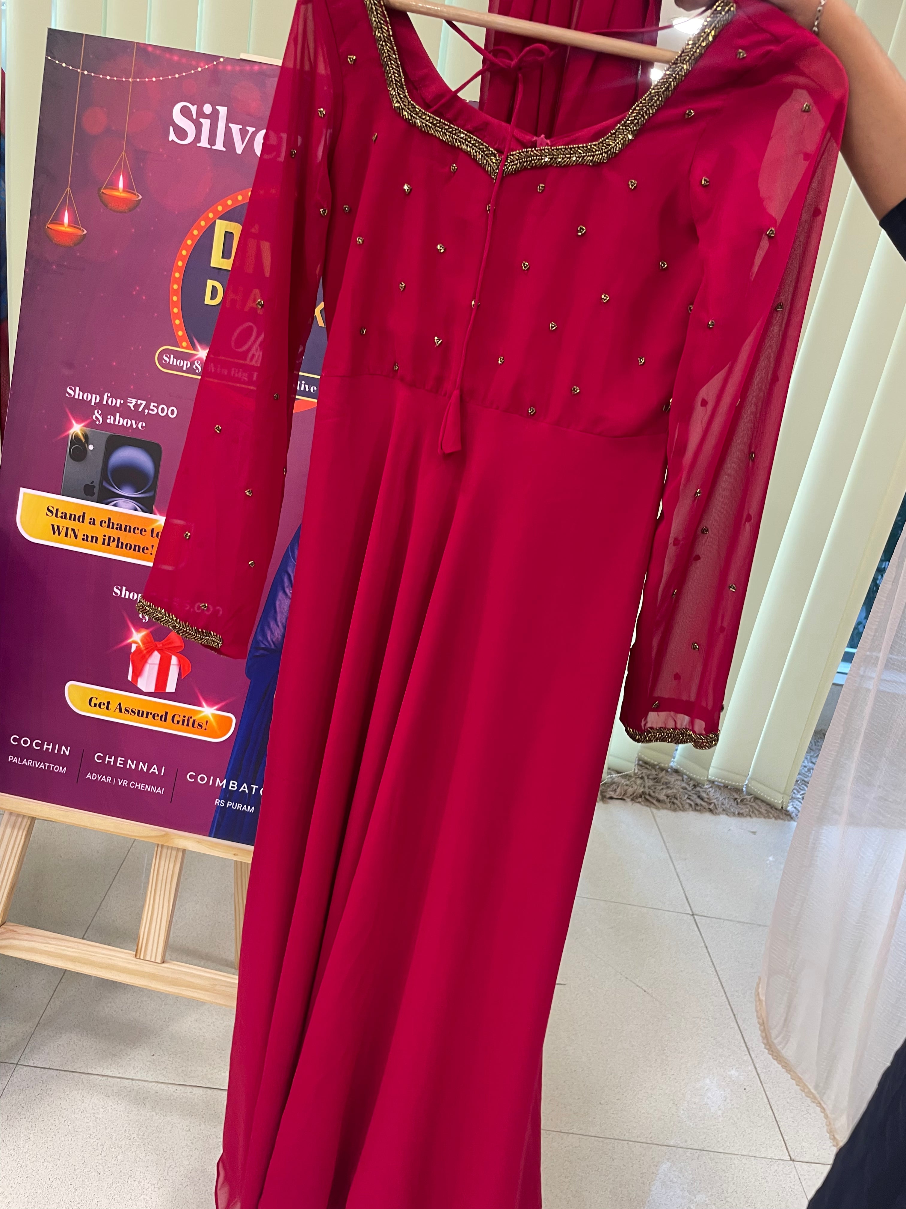 Akalya - GEORGETTE ANARKALI WITH DUPPATTA