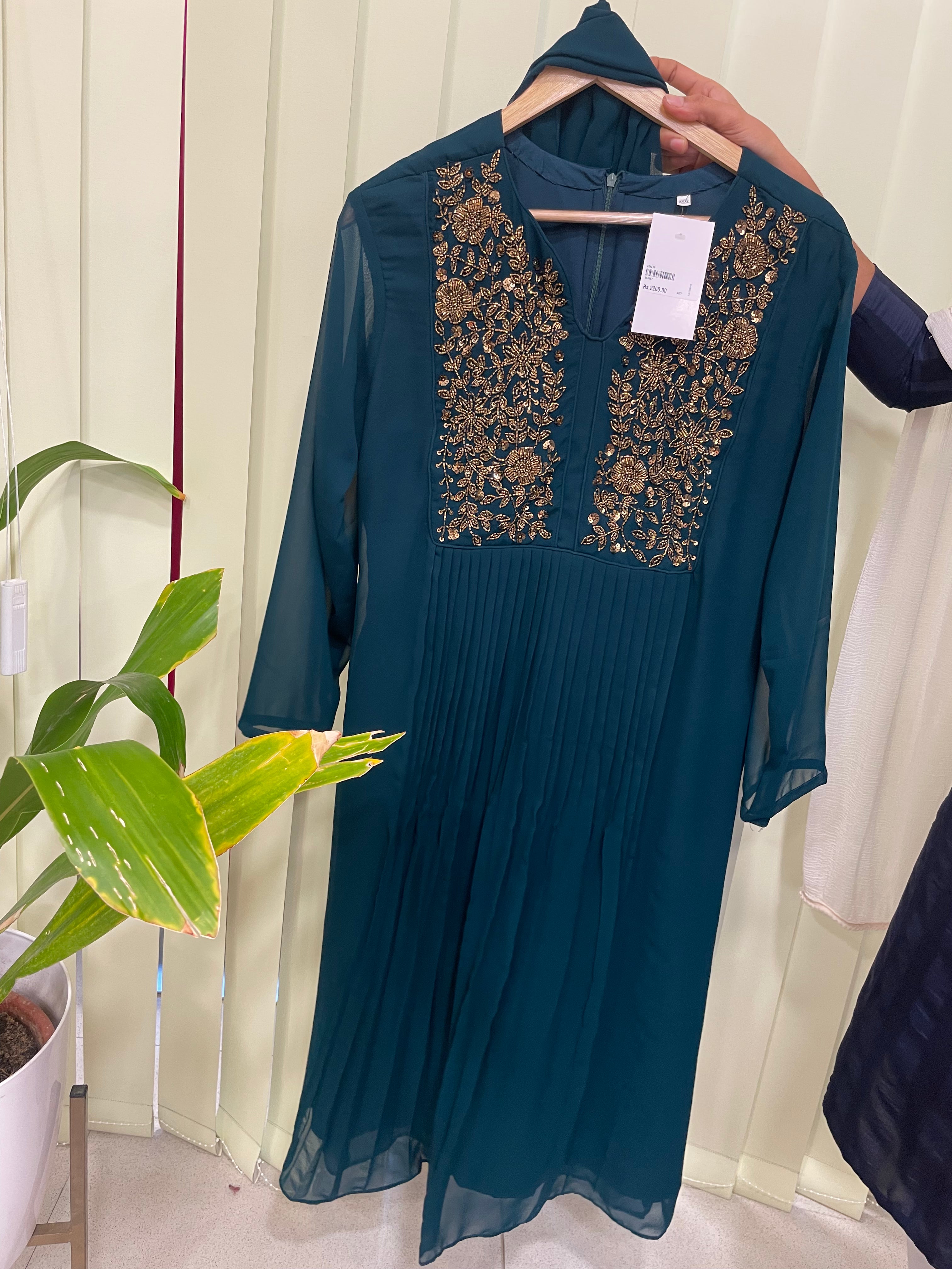 AVYA - GEORGETTE PLEATED ANARKALI WITH DUPPATTA