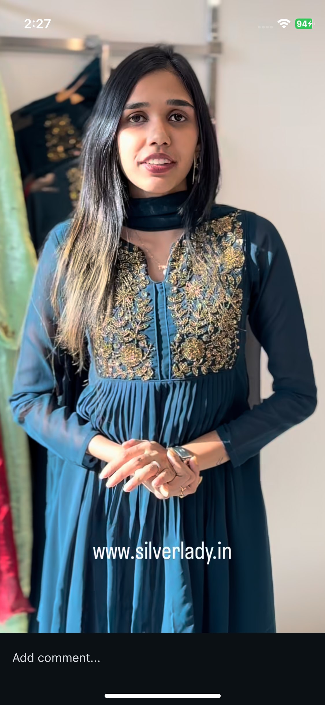 AVYA - GEORGETTE PLEATED ANARKALI WITH DUPPATTA