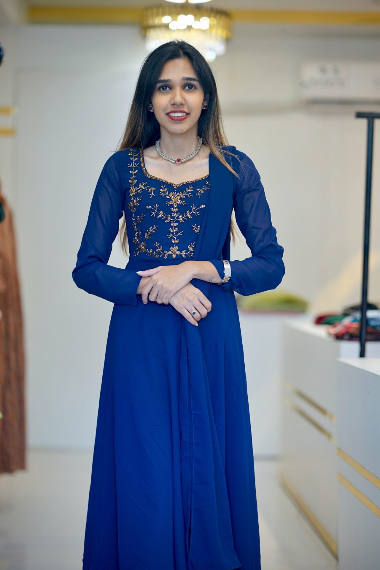 KRITHIKA - PLEATED ANARKALI AND DUPPATTA