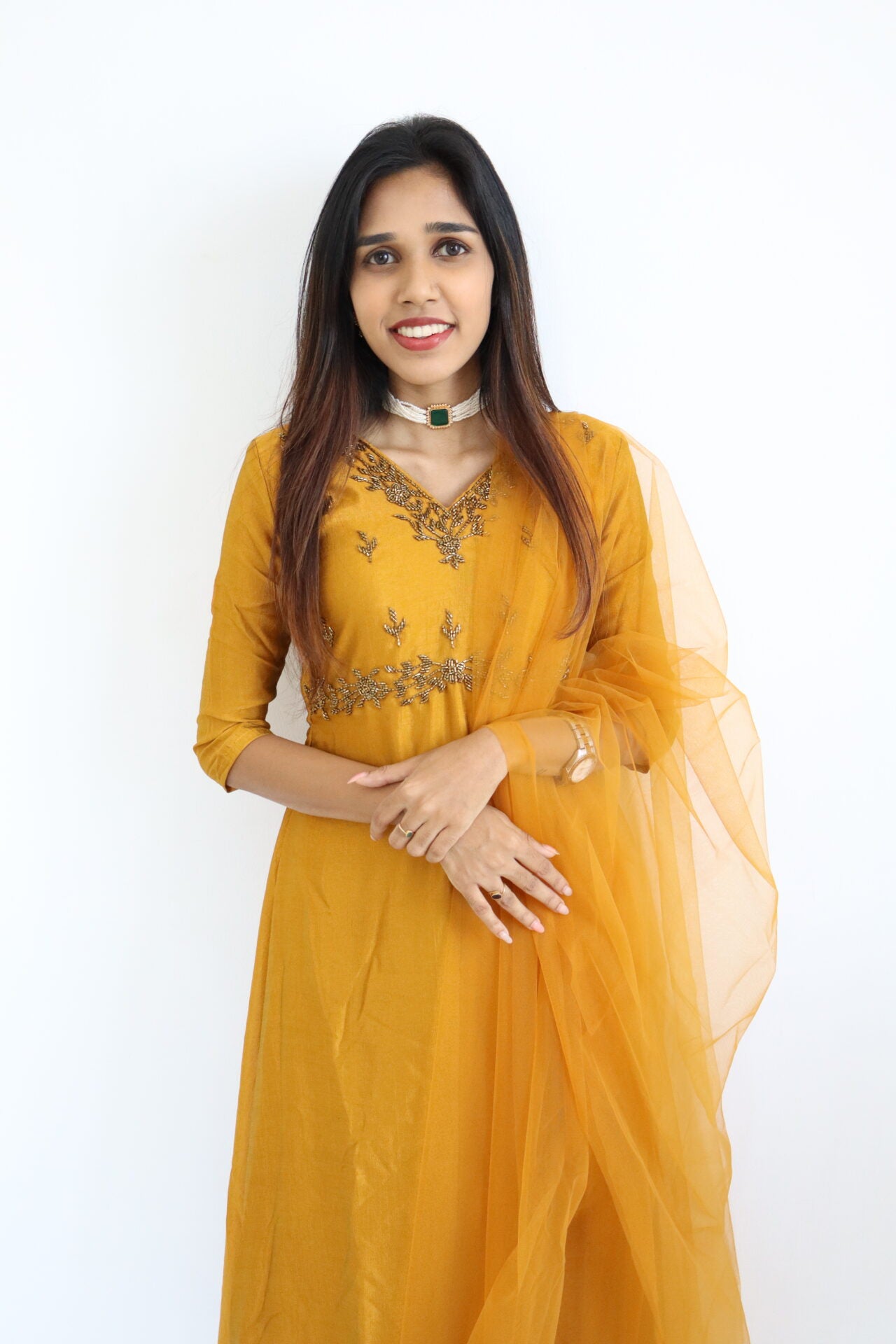 LUNA - GEORGETTE ANARKALI WITH PANT & DUPPATTA