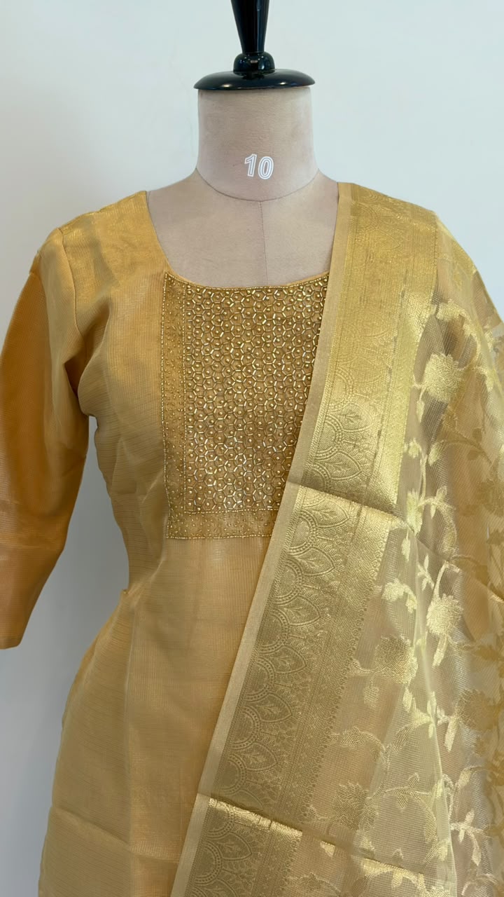 Golden Elegance Kurti Set