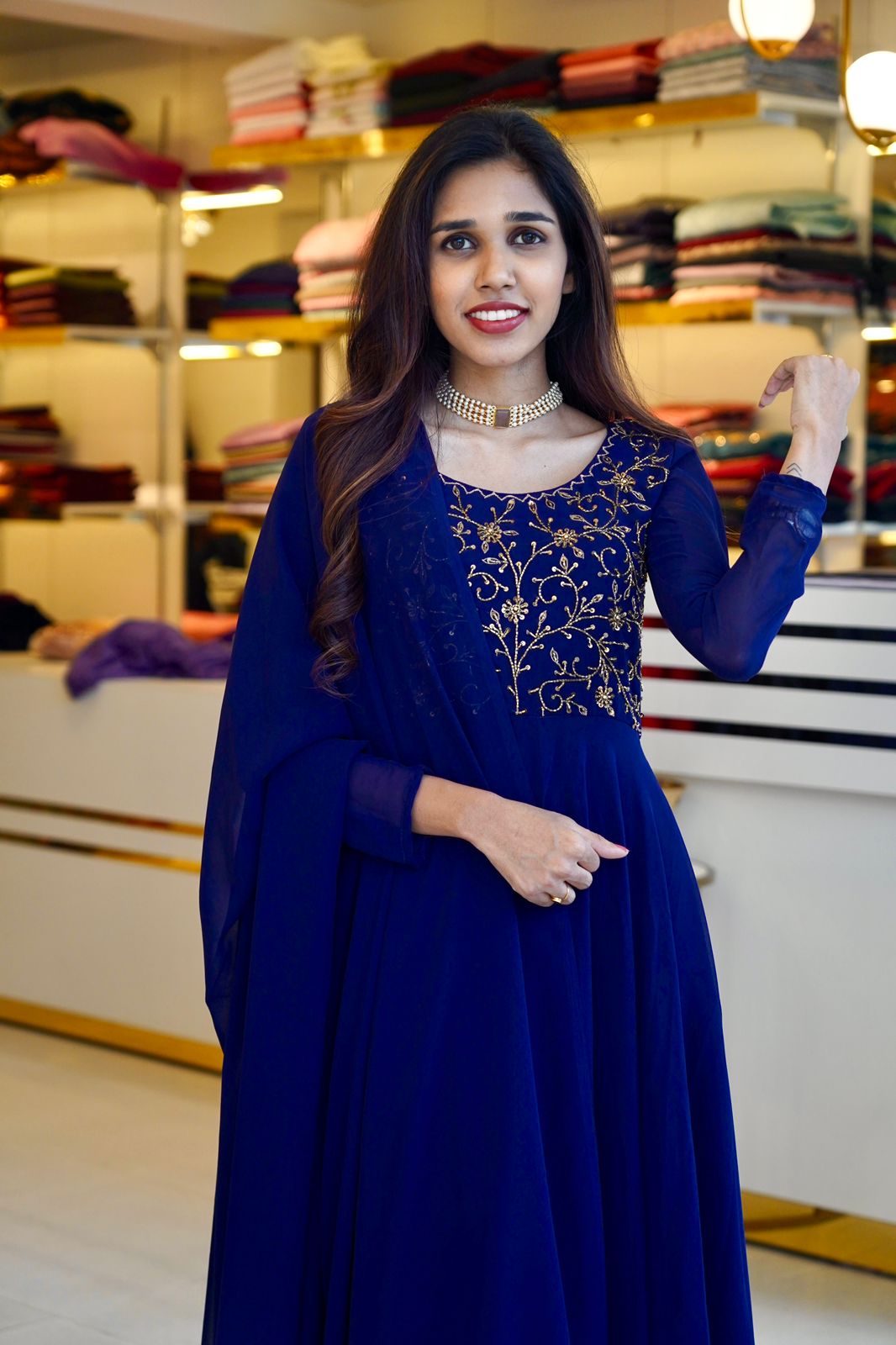 ZIYA - GEORGETTE ANARKALI WITH DUPPATTA