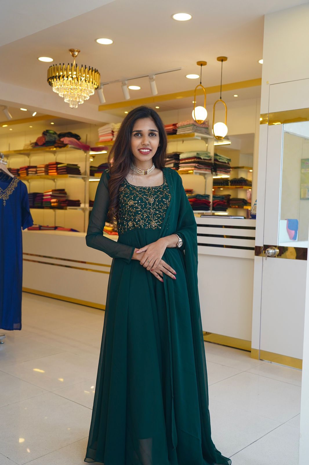 ZIYA - GEORGETTE ANARKALI WITH DUPPATTA