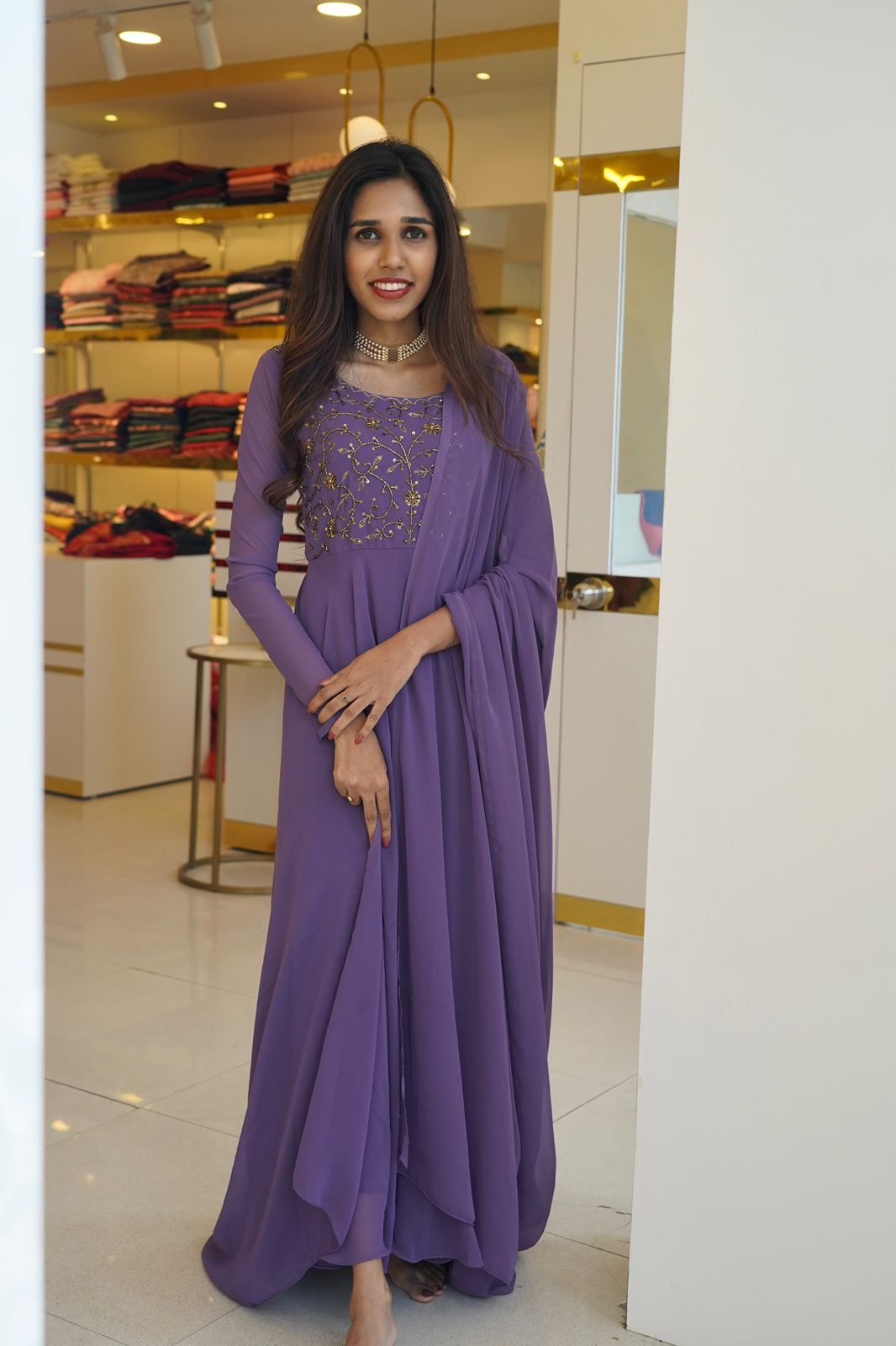 ZIYA - GEORGETTE ANARKALI WITH DUPPATTA