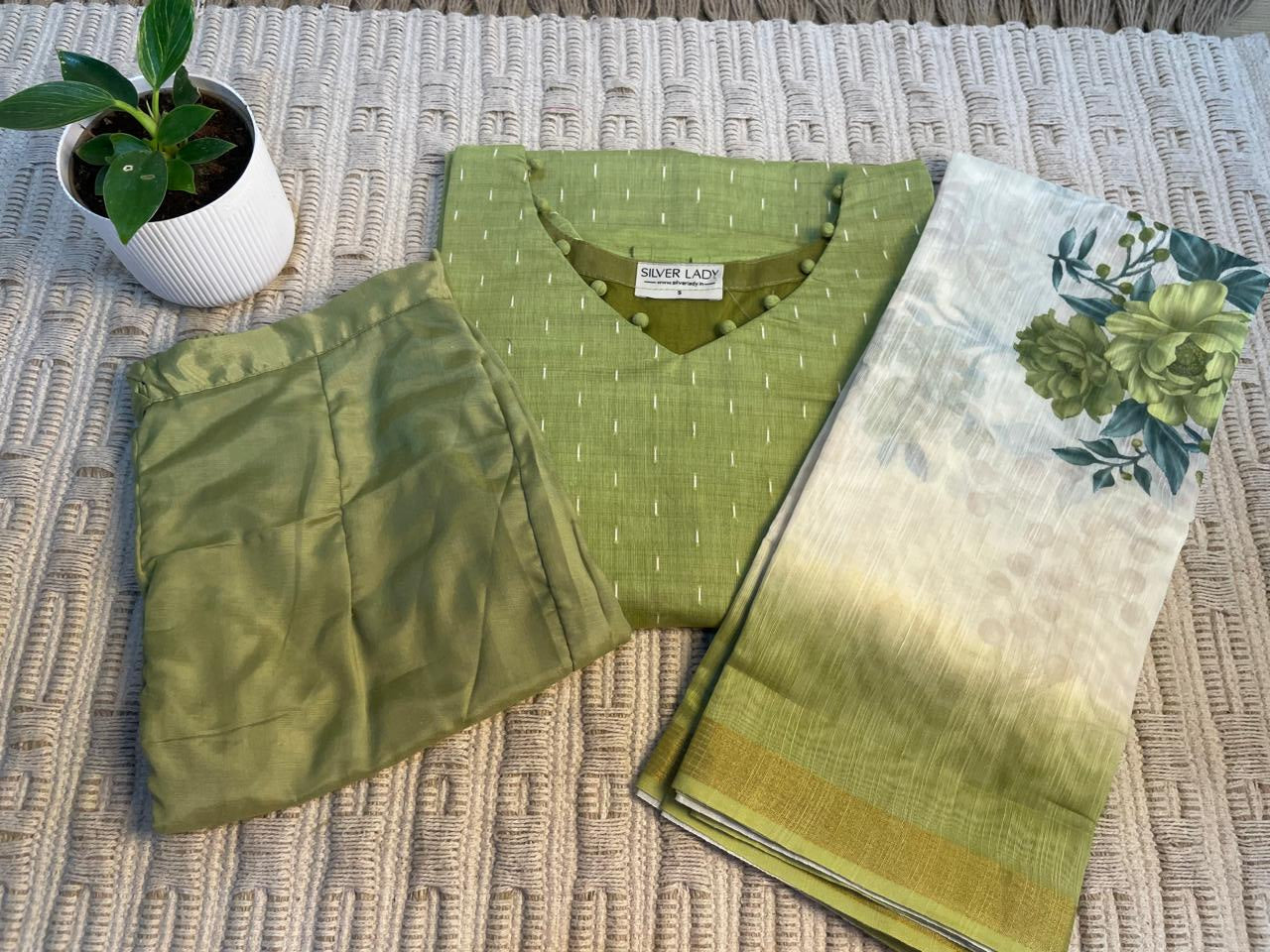 DAILY WEAR - THREE PIECE SALWAR SUIT WITH LINING