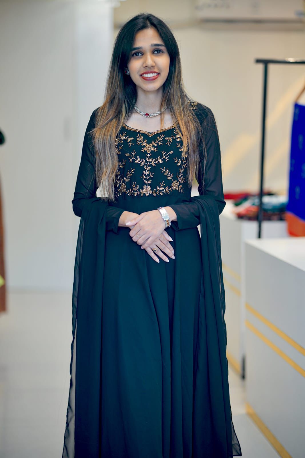 KRITHIKA - PLEATED ANARKALI AND DUPPATTA