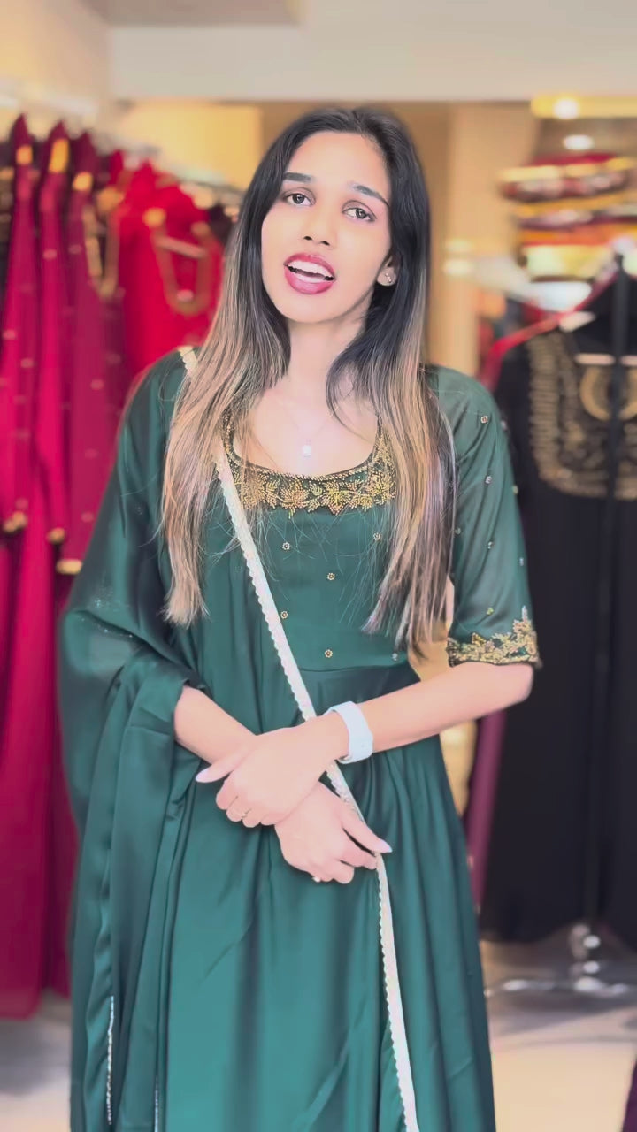 Kriti - SILKY GEORGETTE ANARKALI WITH DUPPATTA