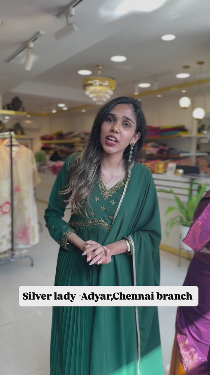 RIYA - GEORGETTE PLEATED ANARKALI WITH DUPPATTA